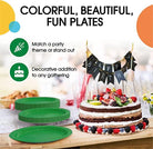 Green Paper Plates - Pack of 10 THEME PARTIES Pretty UR Party