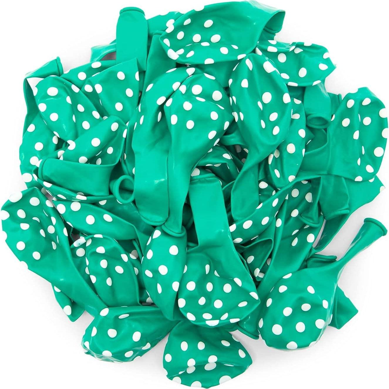 Green Polka Dots Latex Balloons  - Pack of 25 THEME PARTIES Pretty UR Party