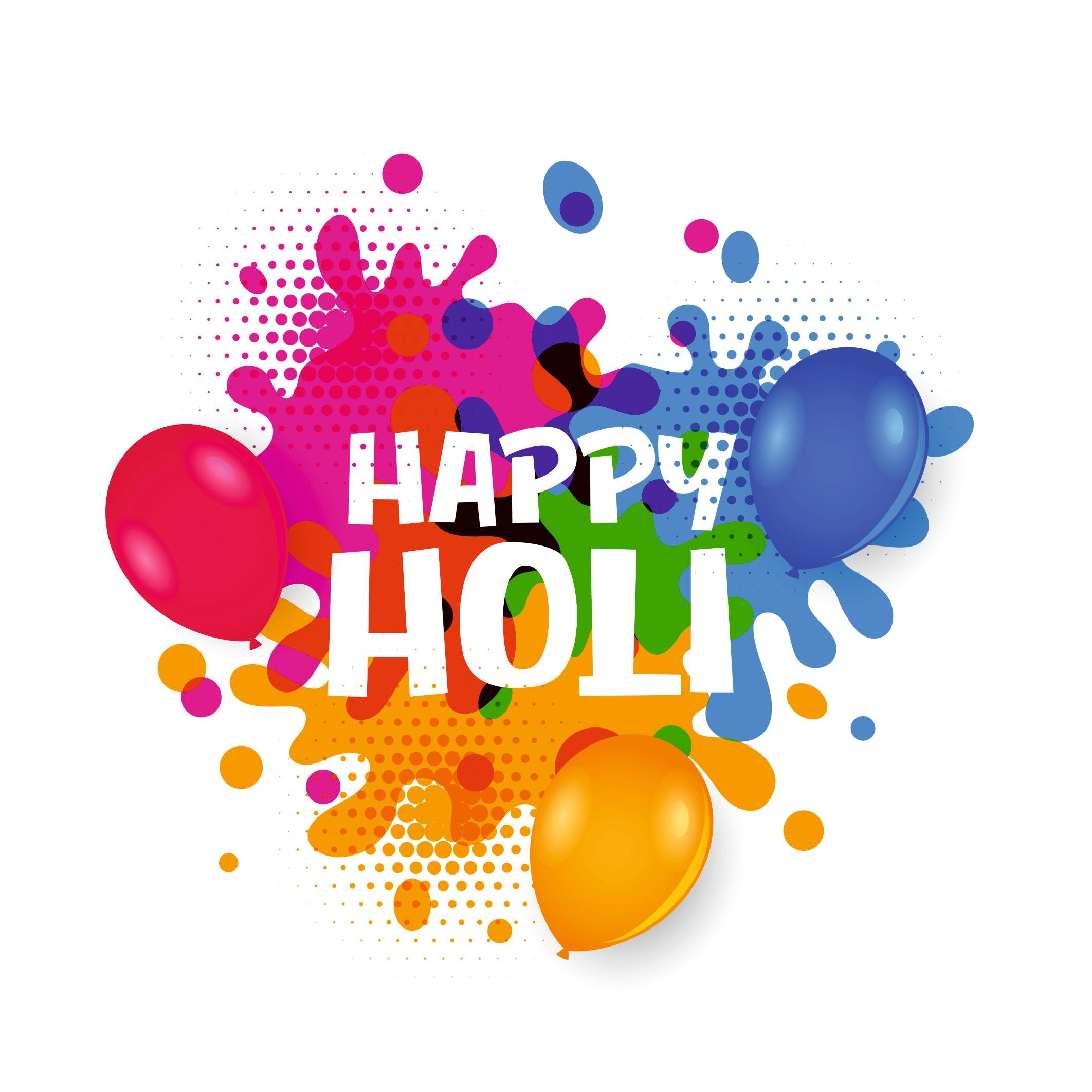 Happy Holi Balloons T-shirt HOLI Pretty UR Party