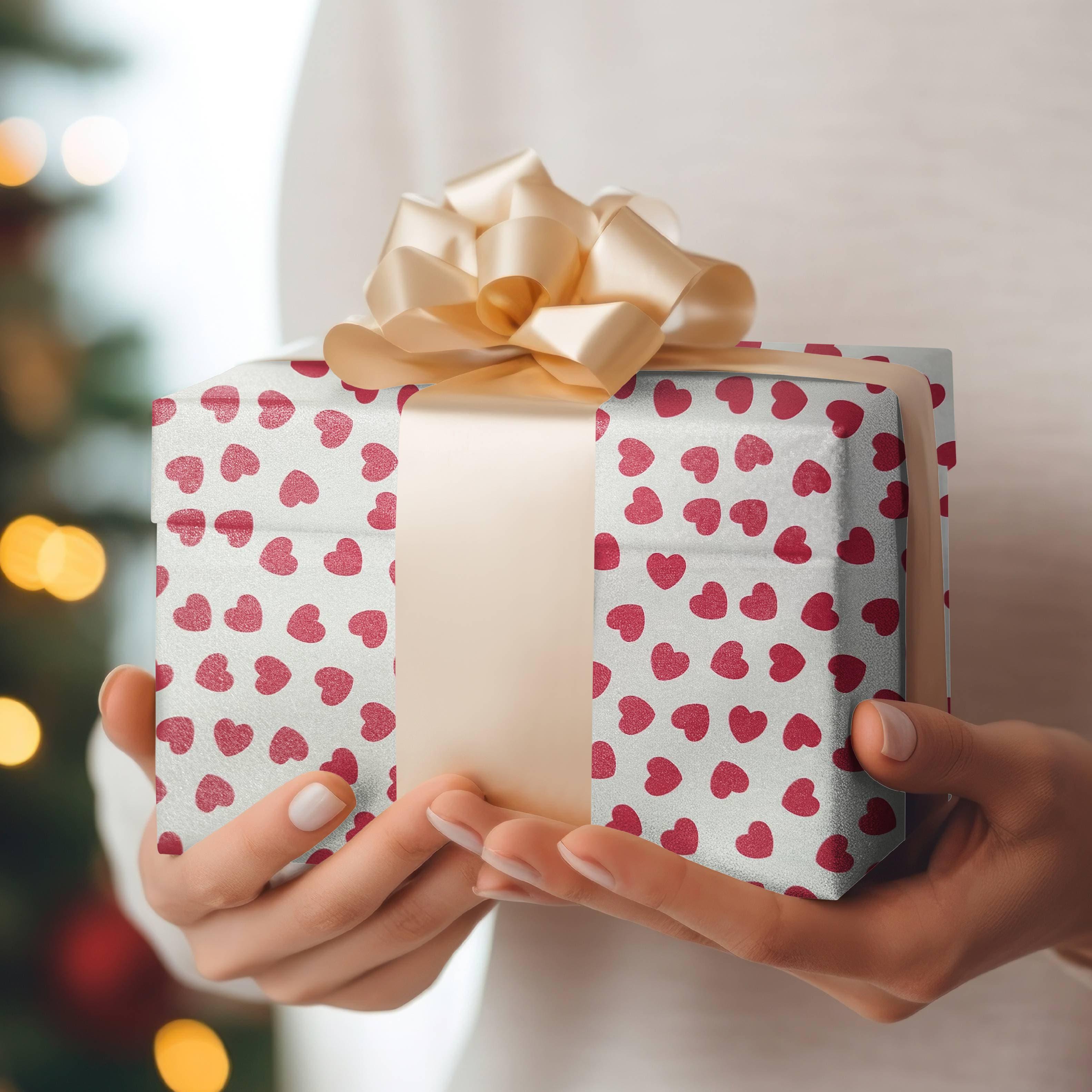 Red Hearts Wrapping paper (pack of 5) RETURN GIFTS Pretty UR Party