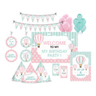 Hot Air Balloon Party Decorations Kit - 80 Pieces Combo Pack BIRTHDAYS Pretty UR Party