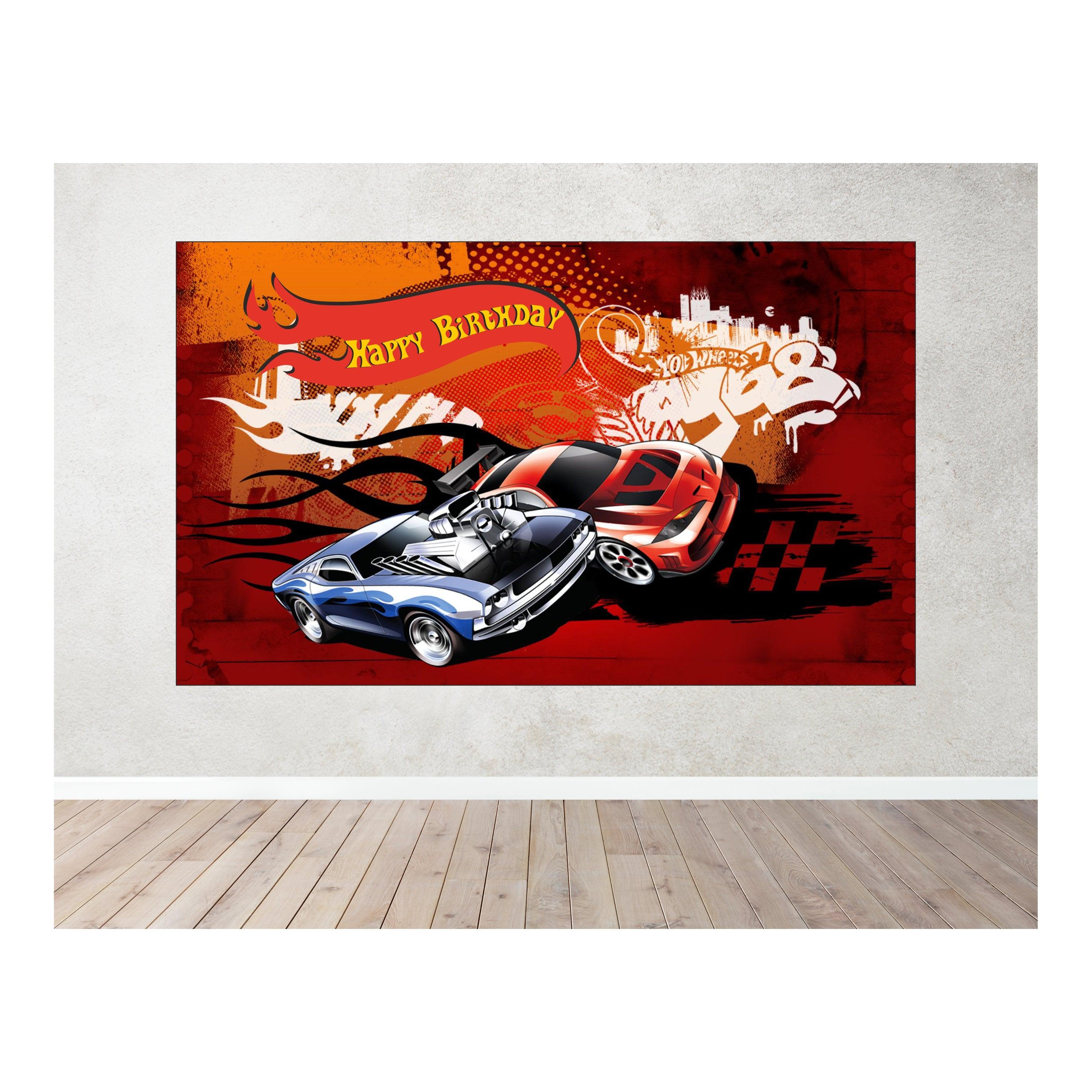Hot Wheels Theme Backdrop THEME PARTIES Pretty UR Party