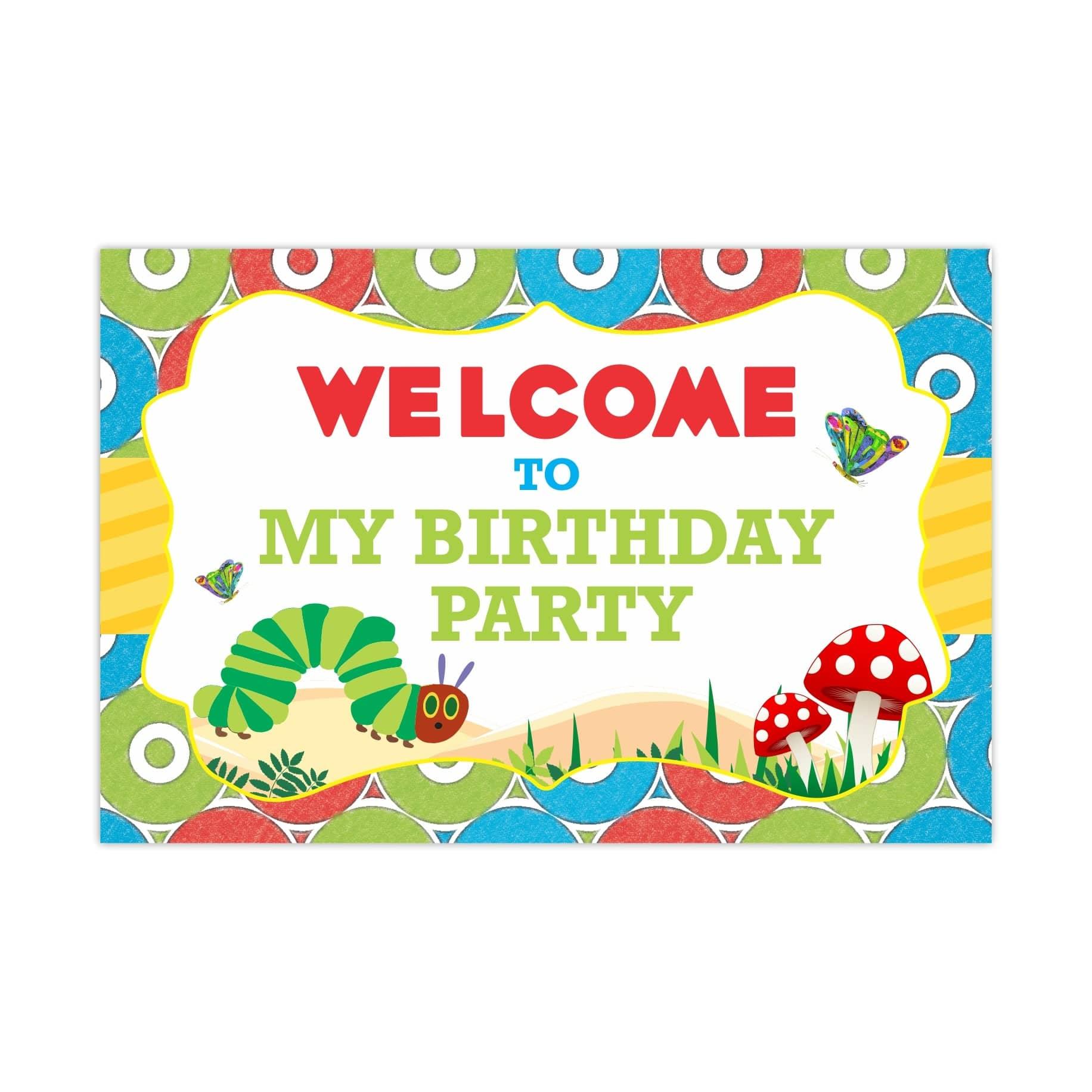 The Hungry Caterpillar Entrance Banner / Door Sign THEME PARTIES Pretty UR Party