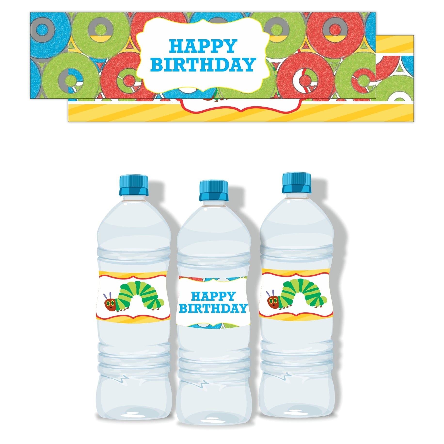 The Hungry Caterpillar Water Bottle Labels THEME PARTIES Pretty UR Party