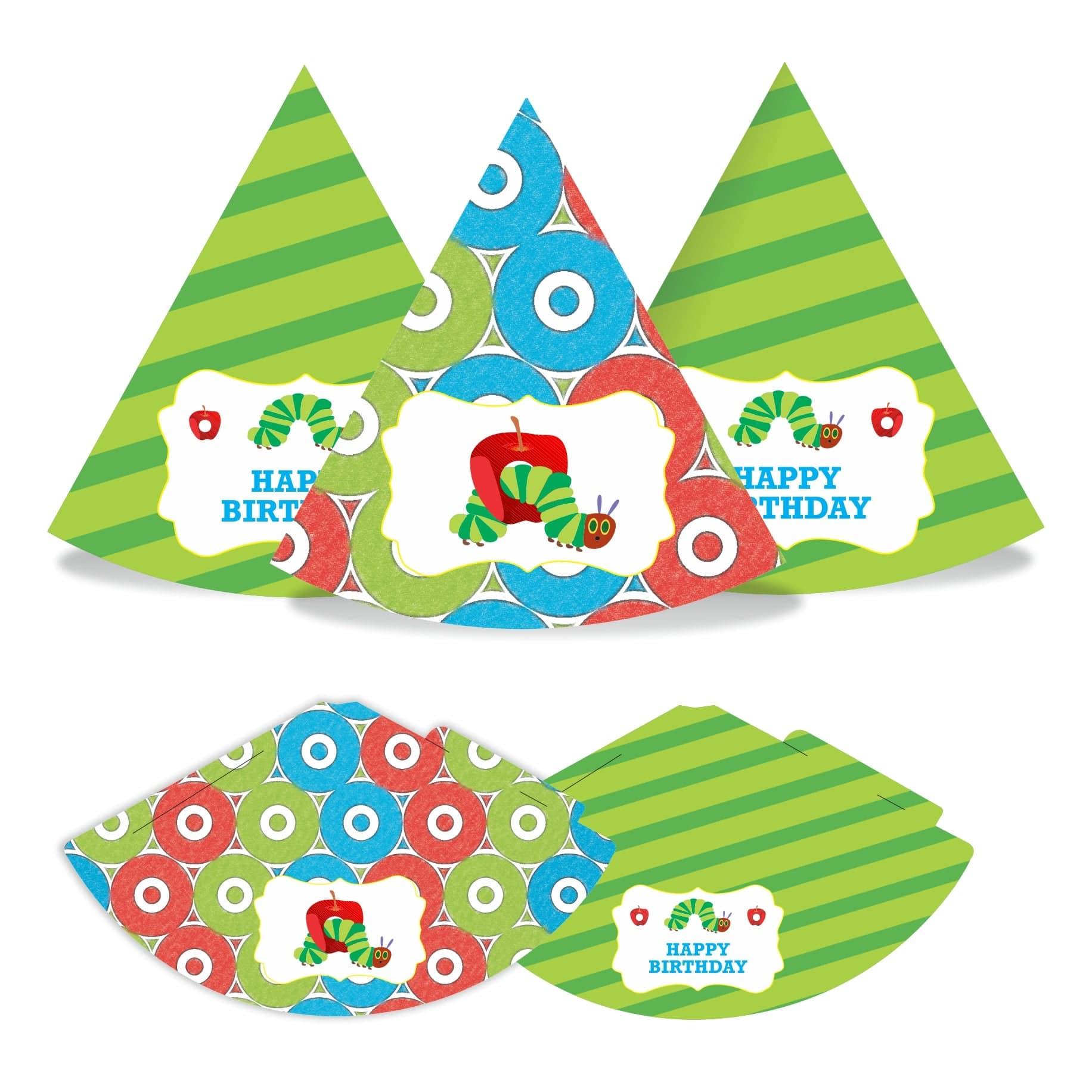 The Hungry Caterpillar Hats - Pack of 10 THEME PARTIES Pretty UR Party