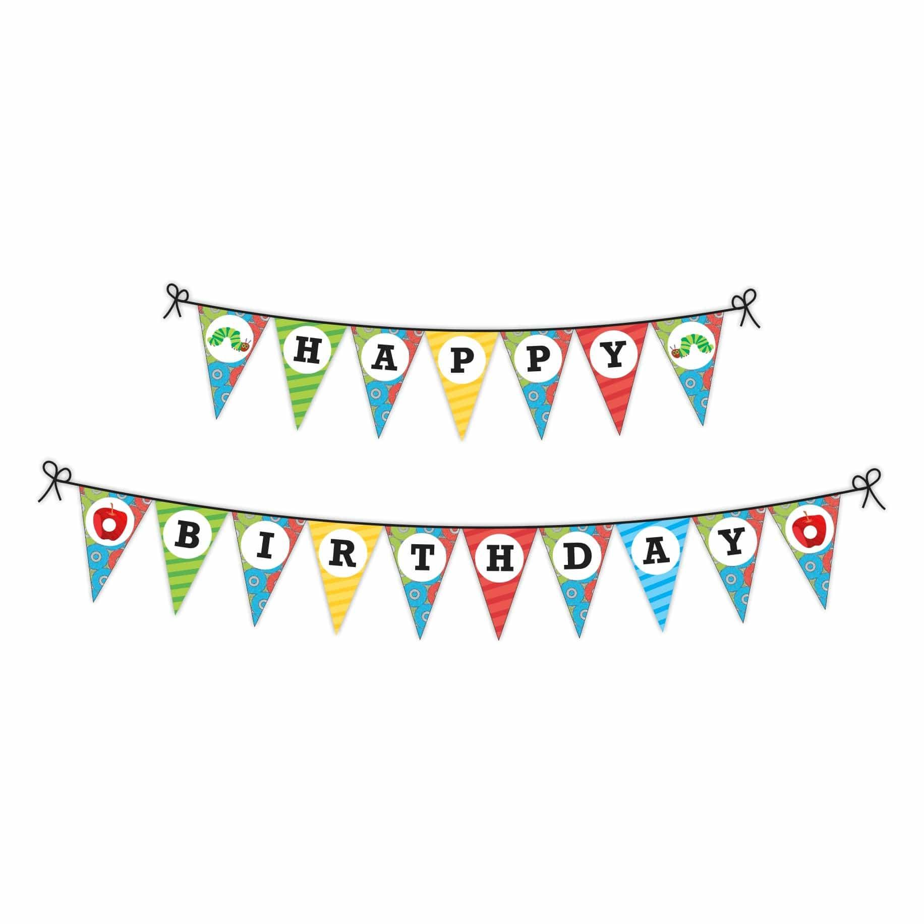 The Hungry Caterpillar Bunting THEME PARTIES Pretty UR Party