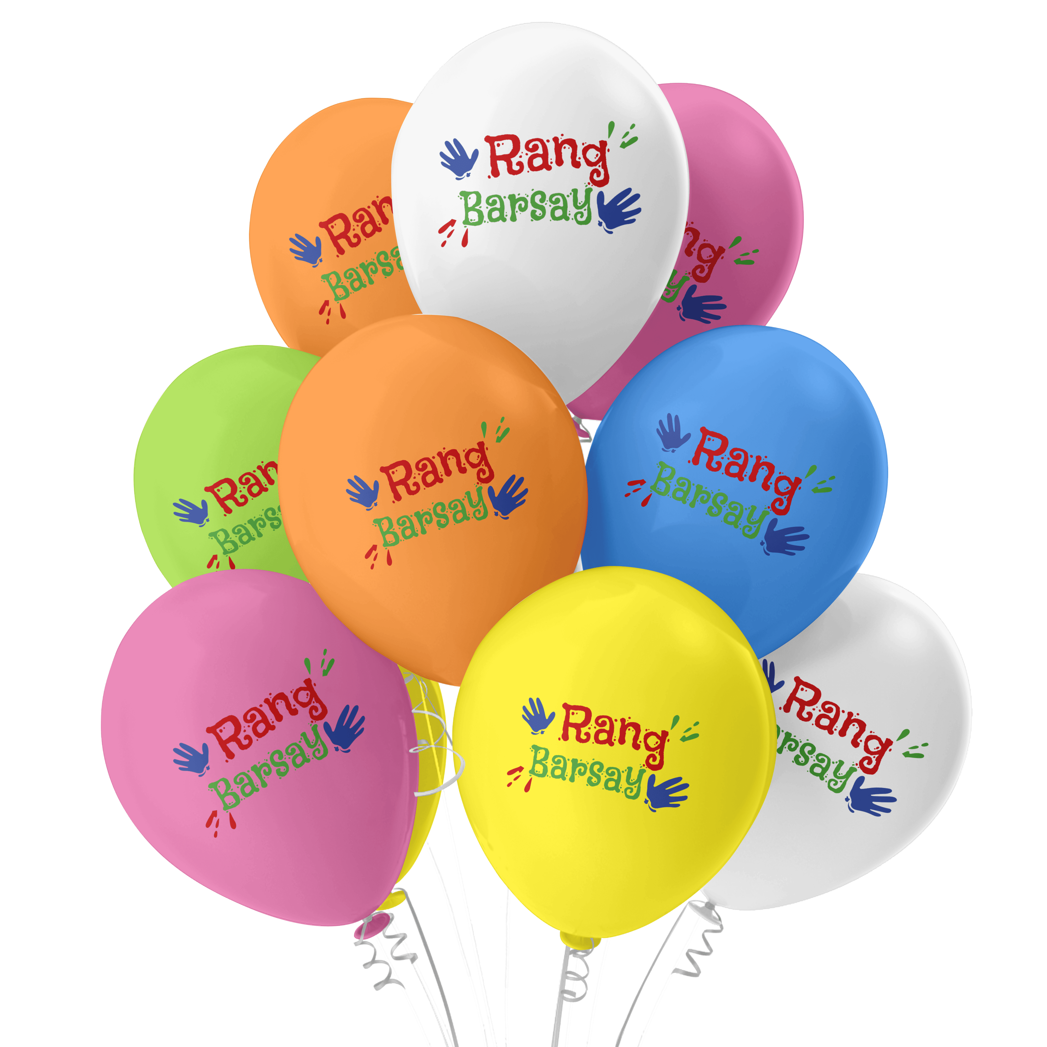 Rang Barsay Printed Latex Balloons - Pack of 10 ALL PARTY SUPPLIES Pretty UR Party