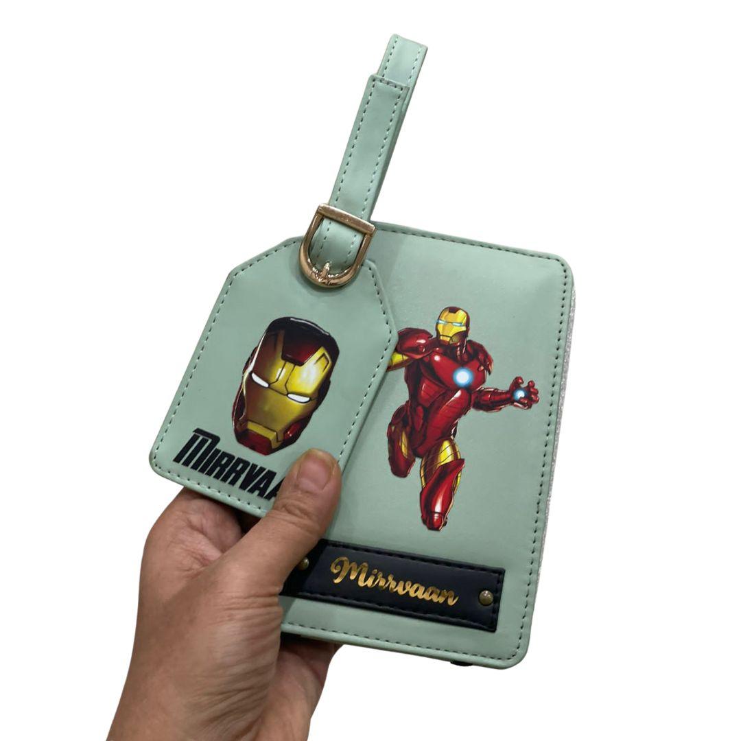 Ironman Passport cover and Bag Tag Combo RETURN GIFTS Pretty UR Party
