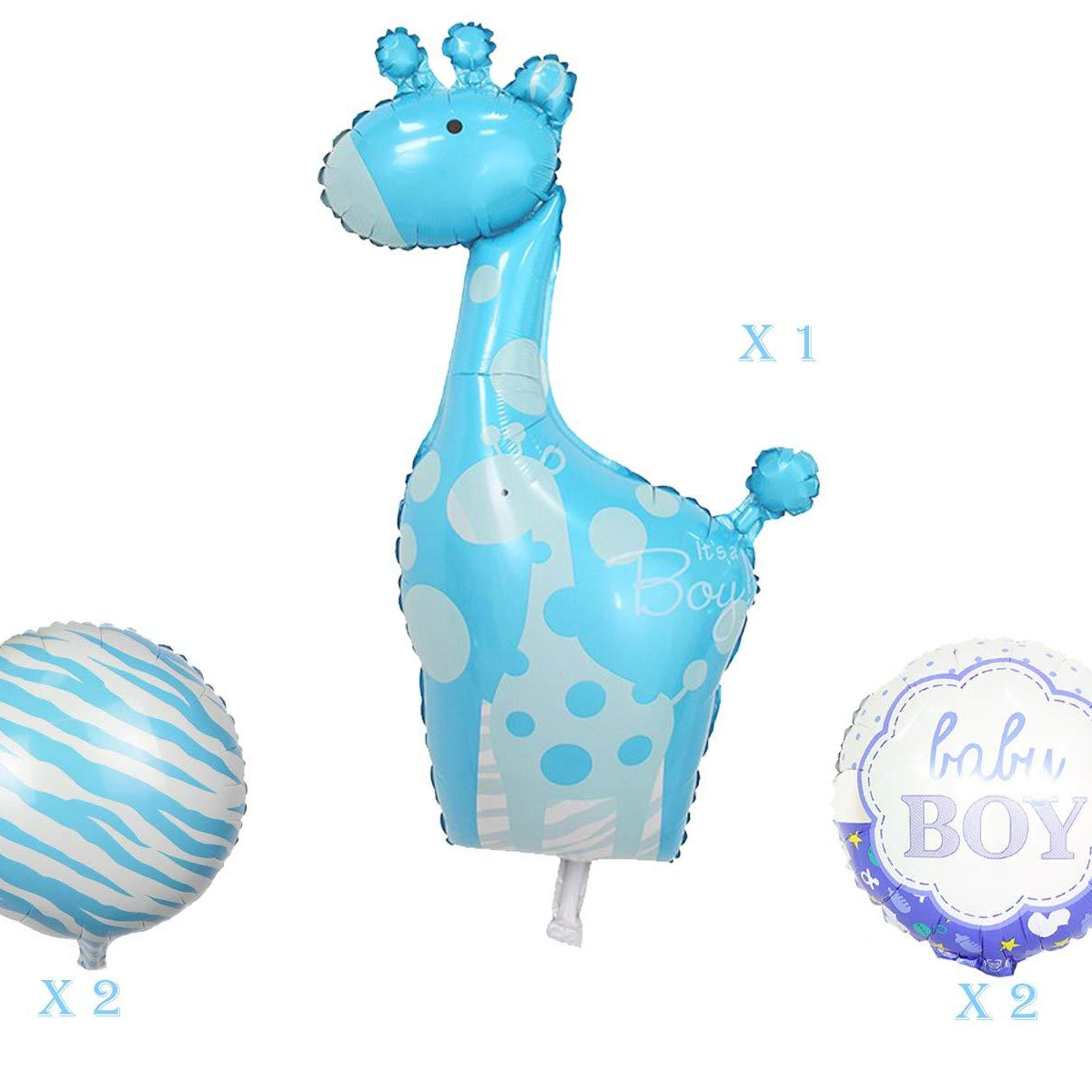 Its a Boy Giraffe Balloon - 5 pieces Set ALL PARTY SUPPLIES Pretty UR Party