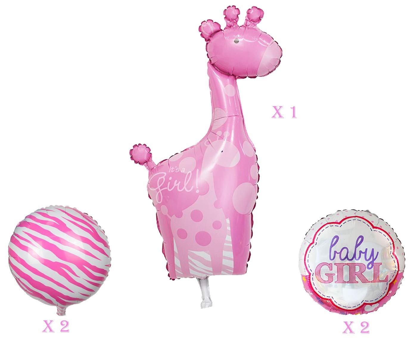 Its a Girl Giraffe Balloon - 5 pieces Set ALL PARTY SUPPLIES Pretty UR Party