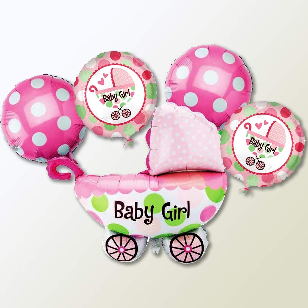 Its a Girl Pram Balloon - 5 pieces Set ALL PARTY SUPPLIES Pretty UR Party