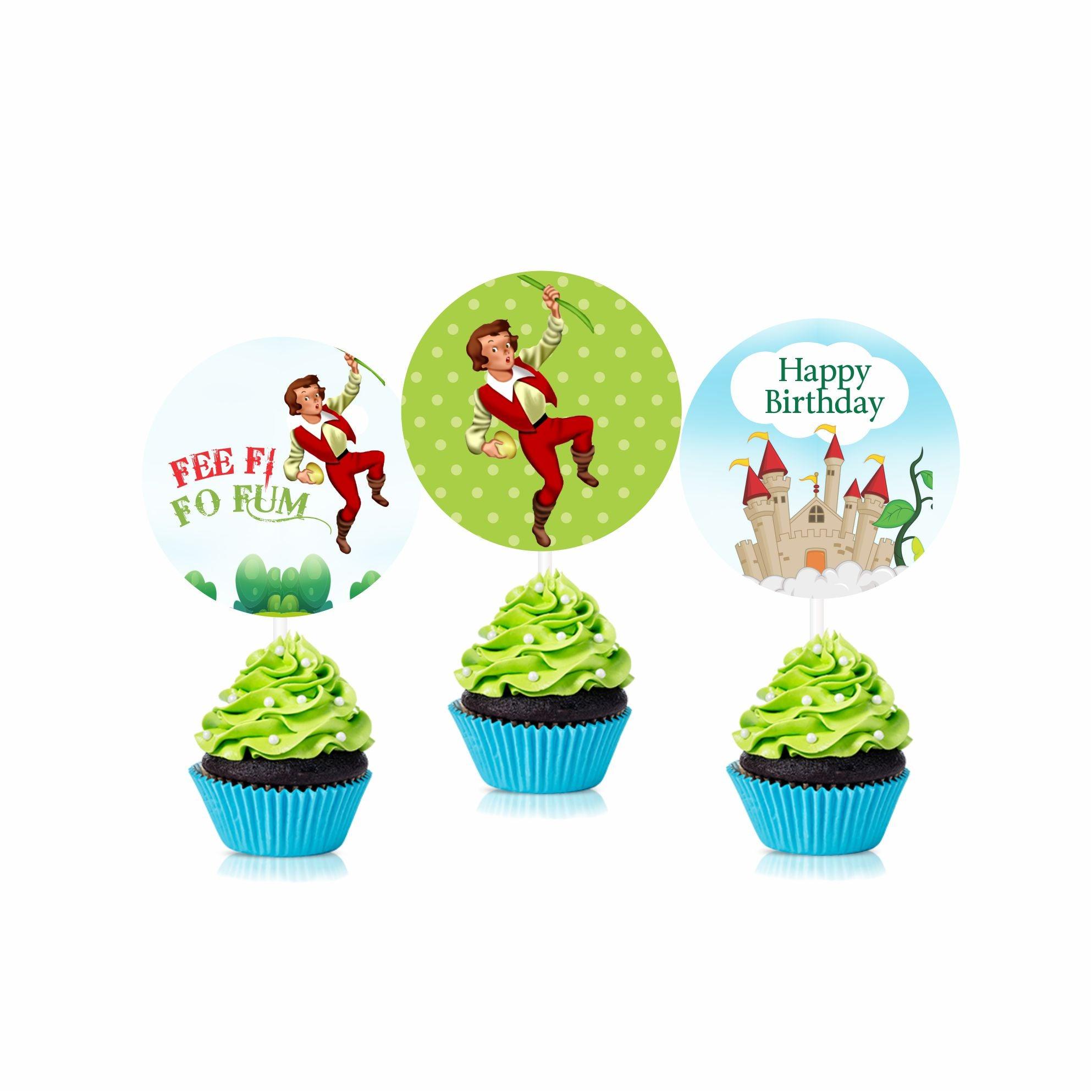Jack & The Beanstalk Theme Cupcake / Food Toppers THEME PARTIES Pretty UR Party