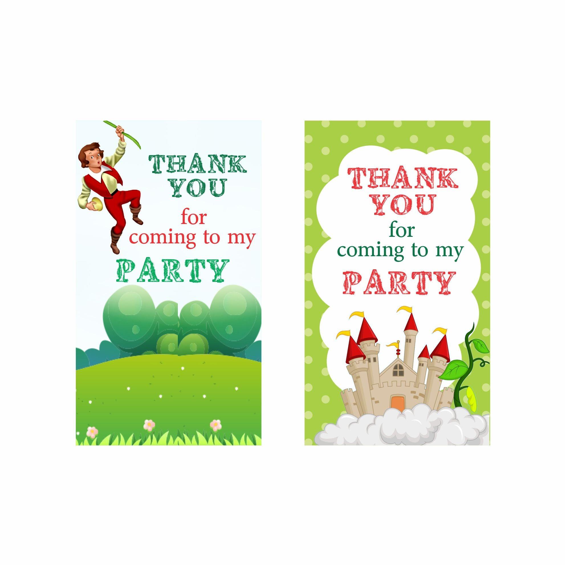 Jack & The Beanstalk Theme Thank you Tags THEME PARTIES Pretty UR Party