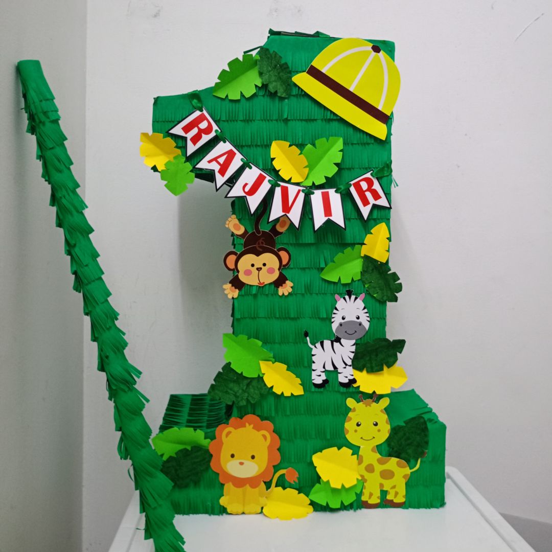 Handcrafted Jungle Letter Pinata Handcrafted Jungle Letter Pinata