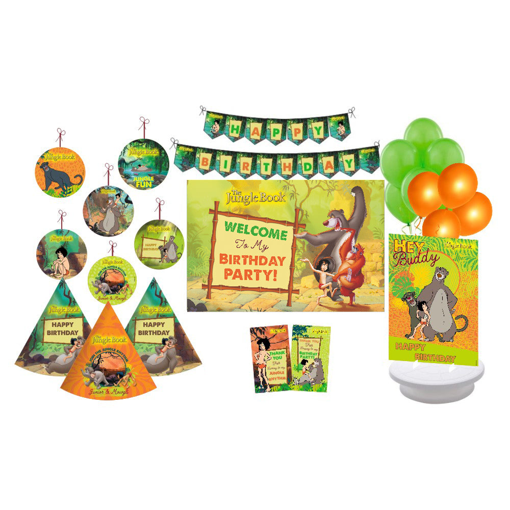 Disney The Jungle Book Party Decorations Kit - 80 pieces combo pack THEME PARTIES Pretty UR Party