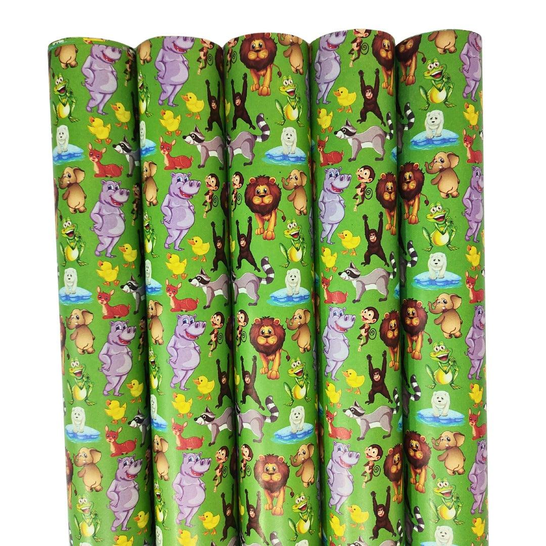 Jungle theme Wrapping paper (pack of 5) RETURN GIFTS Pretty UR Party