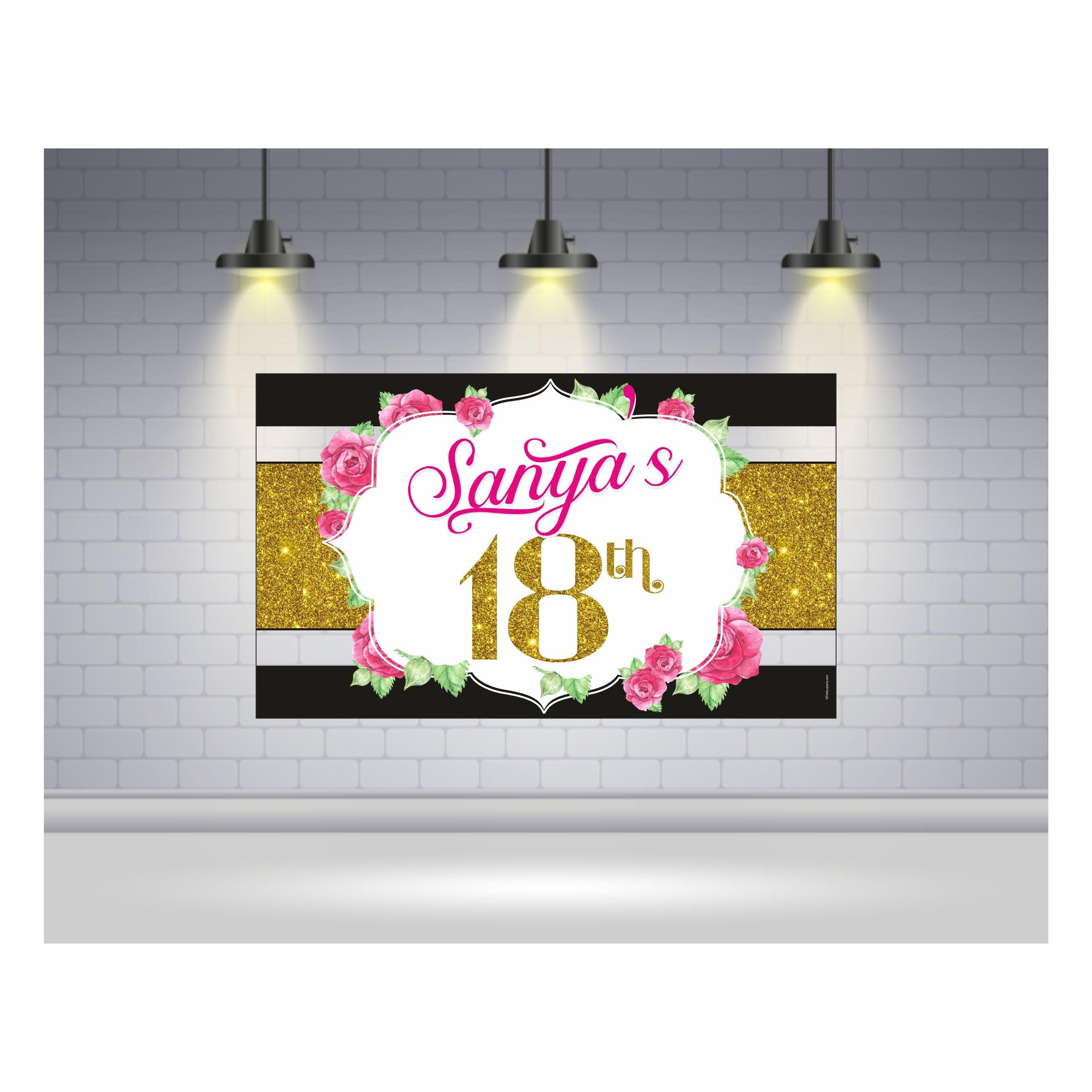 Kate Spade Theme Backdrop PERSONALISED Pretty UR Party