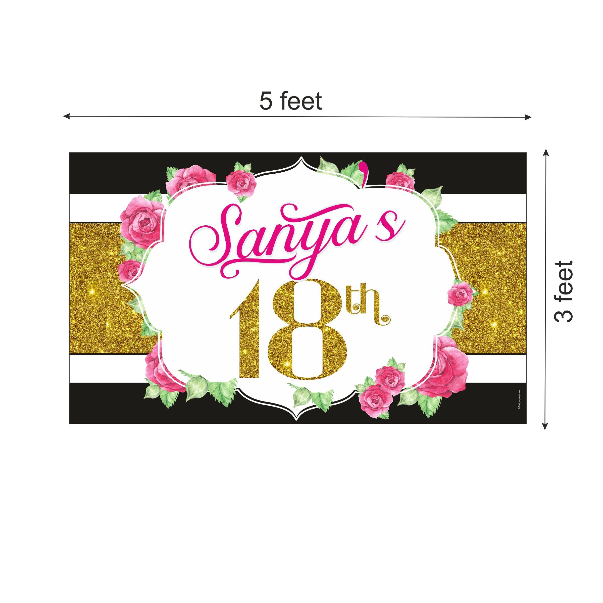 Kate Spade Theme Backdrop PERSONALISED Pretty UR Party