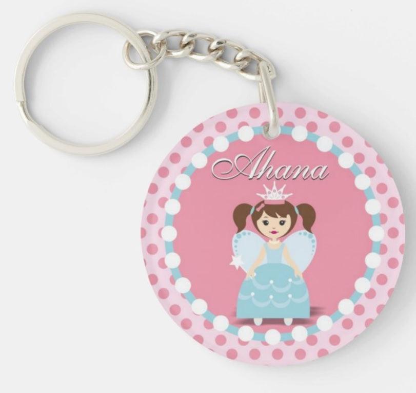Personalised Fairy Princess Keychain THEME PARTIES Pretty UR Party