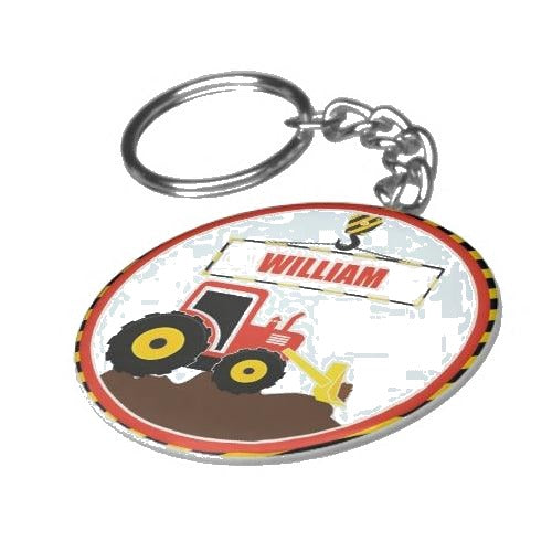 Personalised Construction Keychain