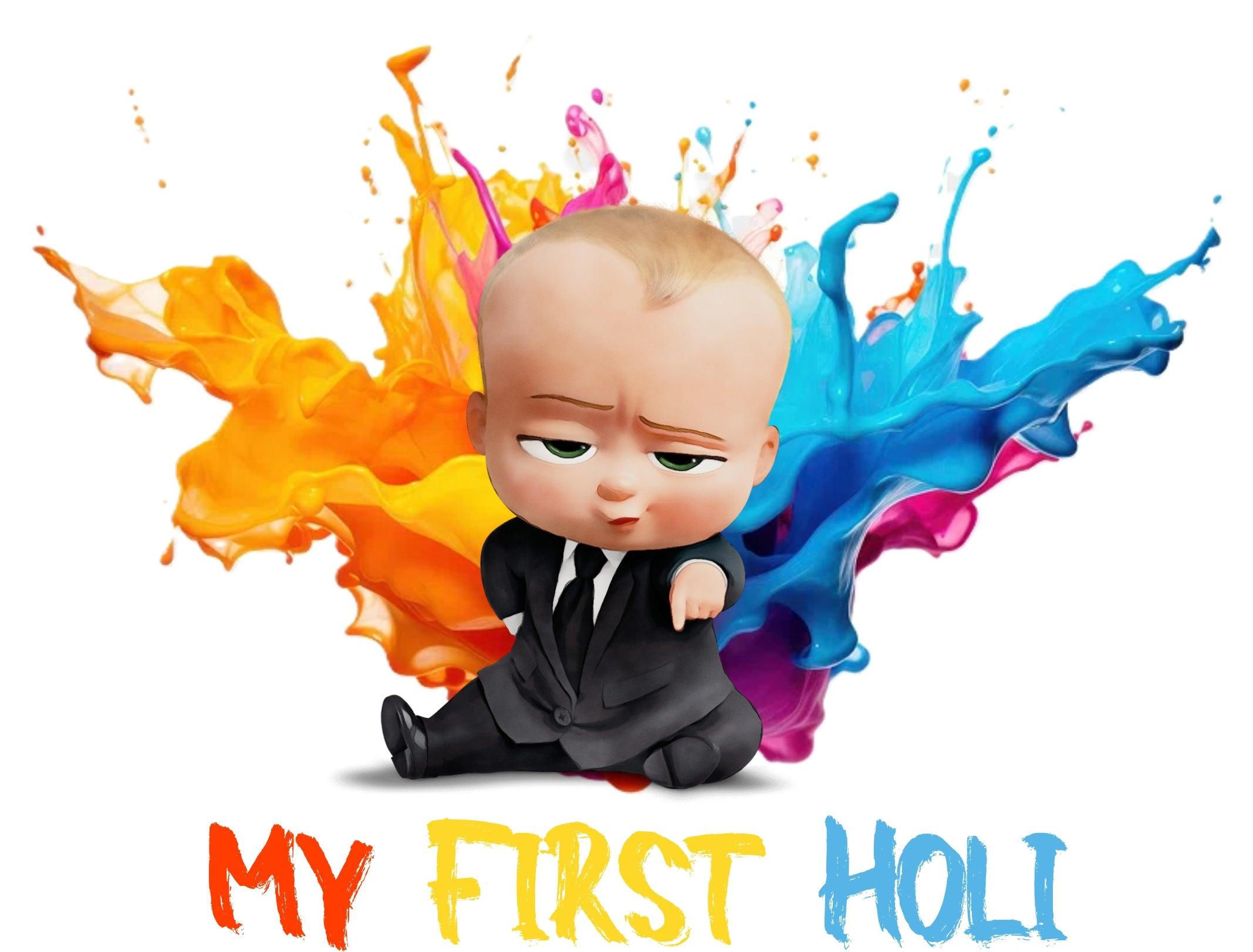 My first Holi T-shirt - Boy HOLI Pretty UR Party