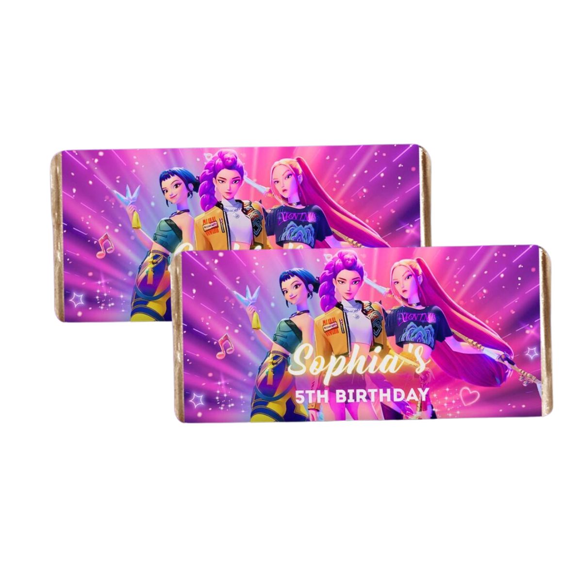 K-pop Demon Hunters Theme Chocolate Wrappers K-pop Demon Hunters Theme Chocolate Wrappers