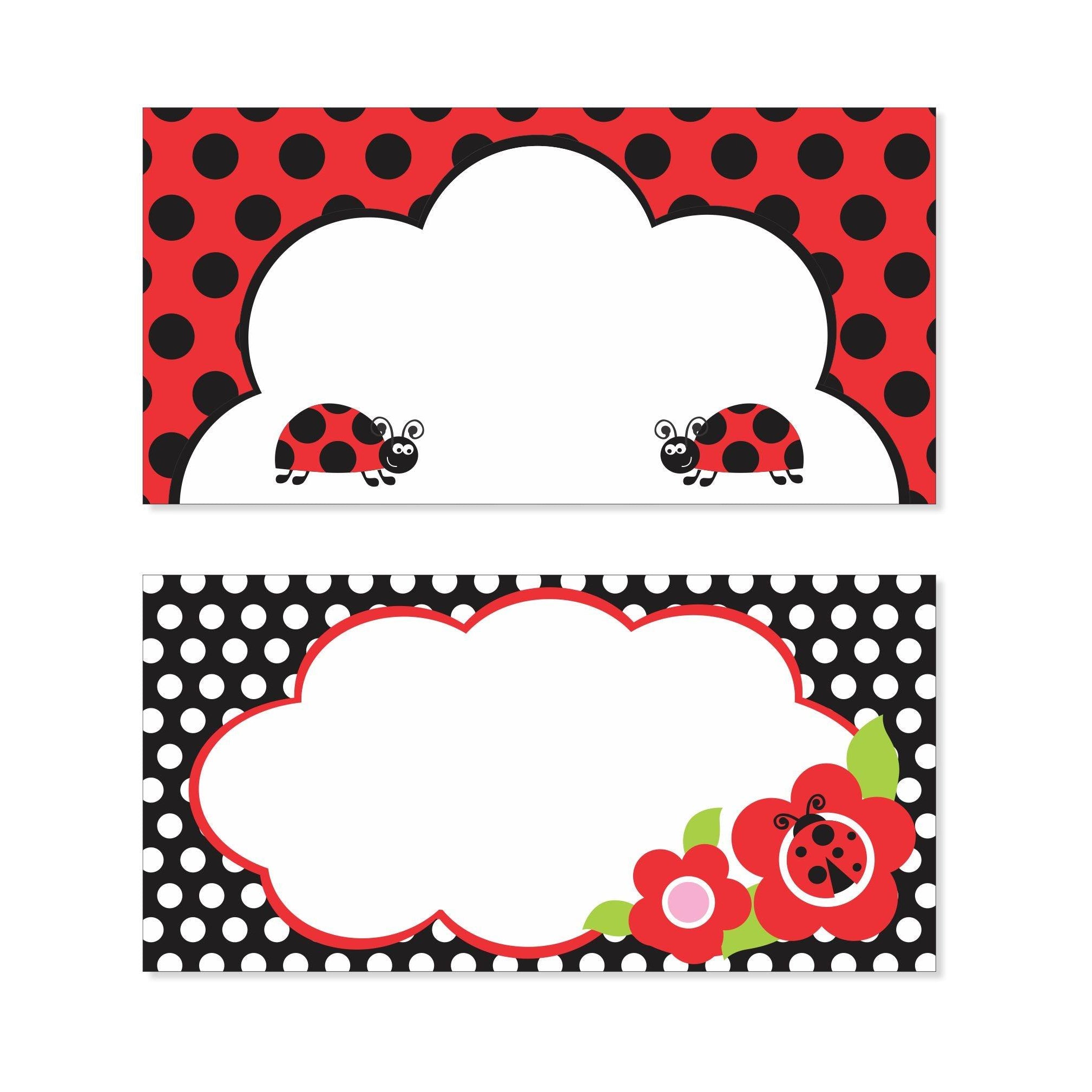 Lady bug Buffet Table Cards THEME PARTIES Pretty UR Party