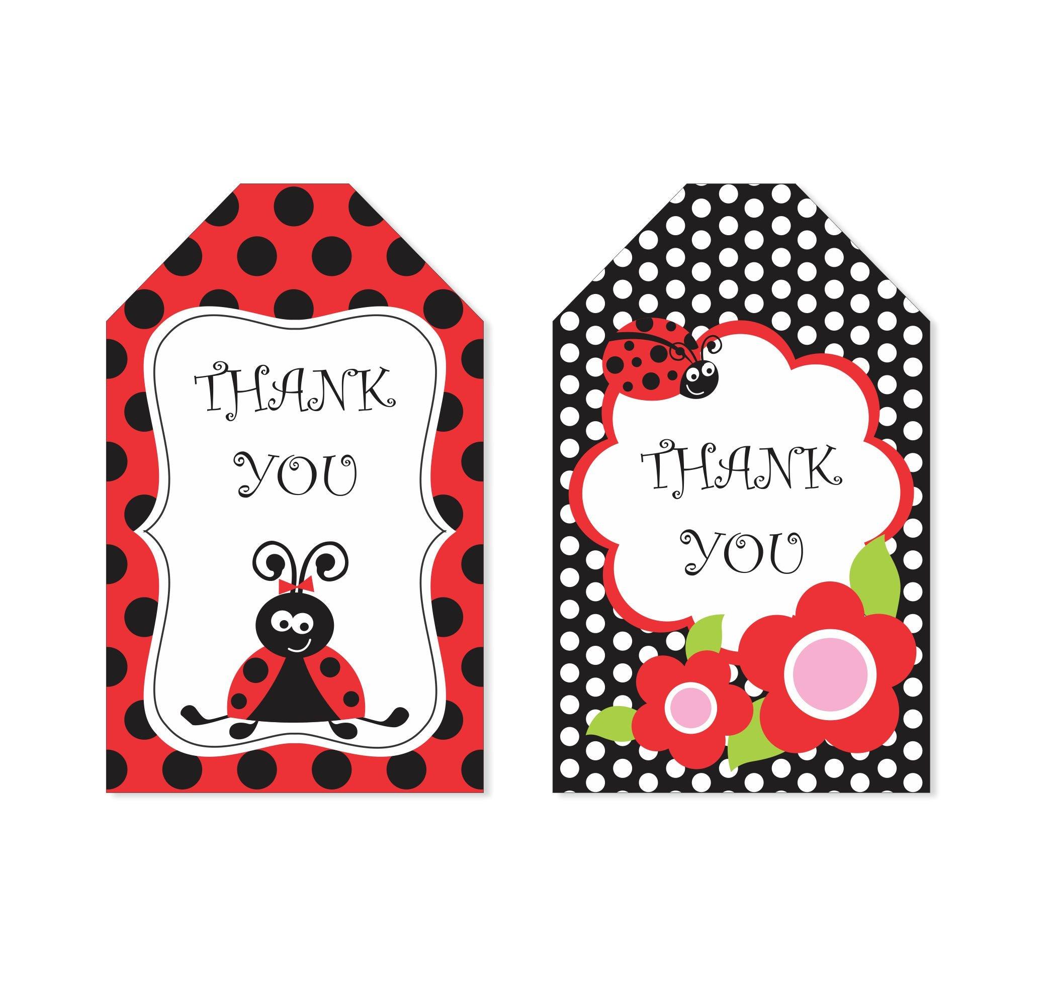 Lady Bug Thank you Tags THEME PARTIES Pretty UR Party Lady Bug Thank you Tags THEME PARTIES Pretty UR Party