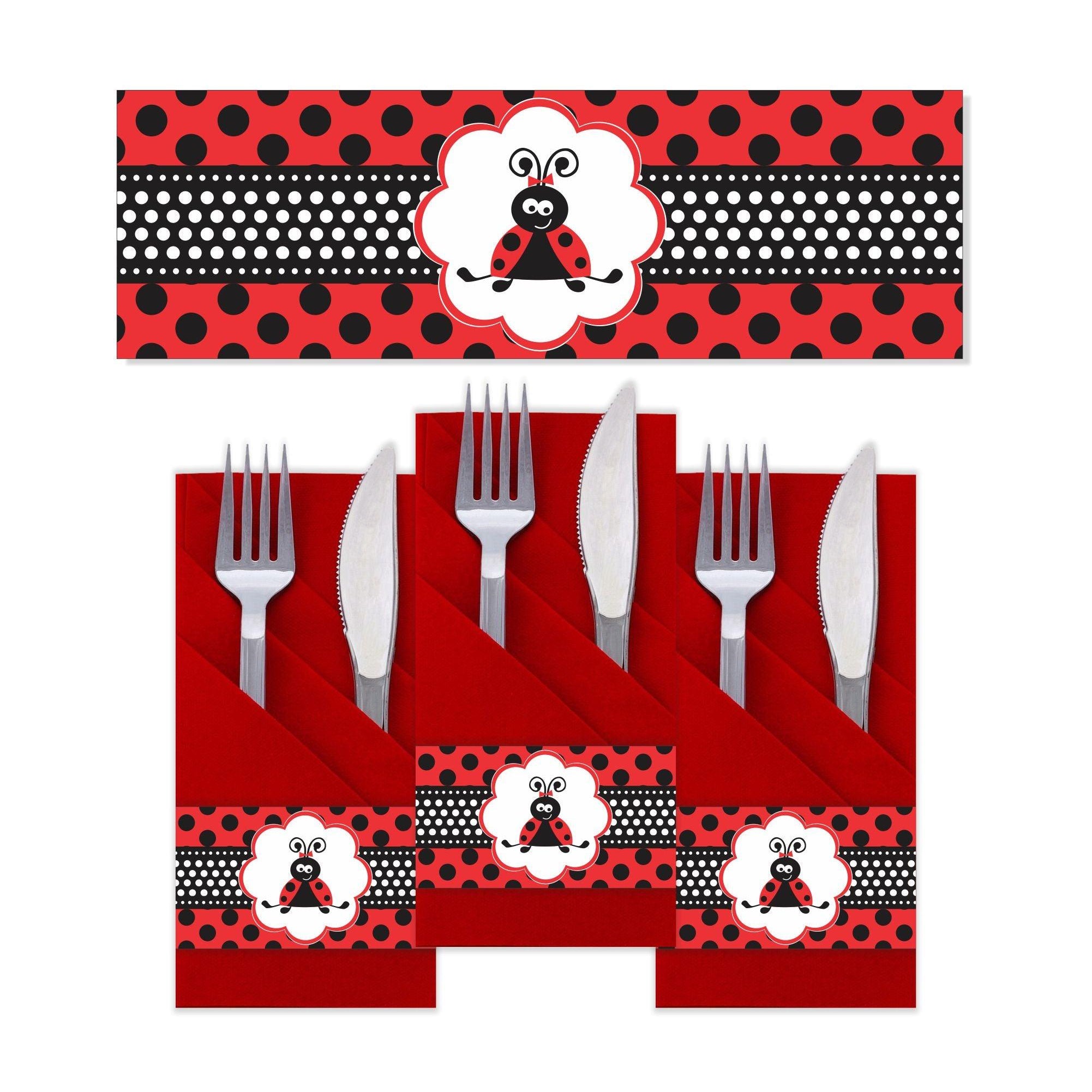 Lady Bug Napkin Rings THEME PARTIES Pretty UR Party