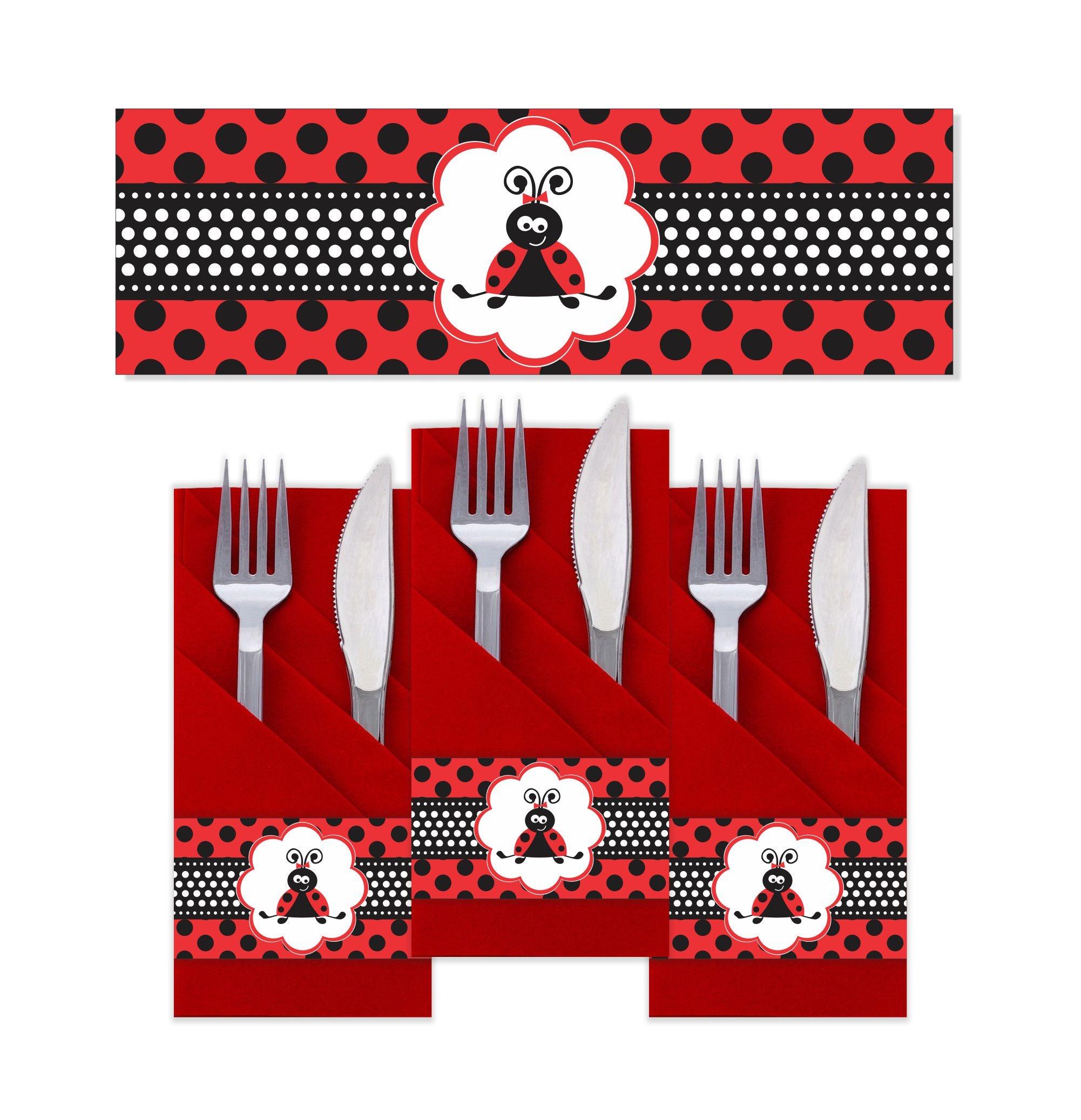 Lady Bug Napkin Rings THEME PARTIES Pretty UR Party