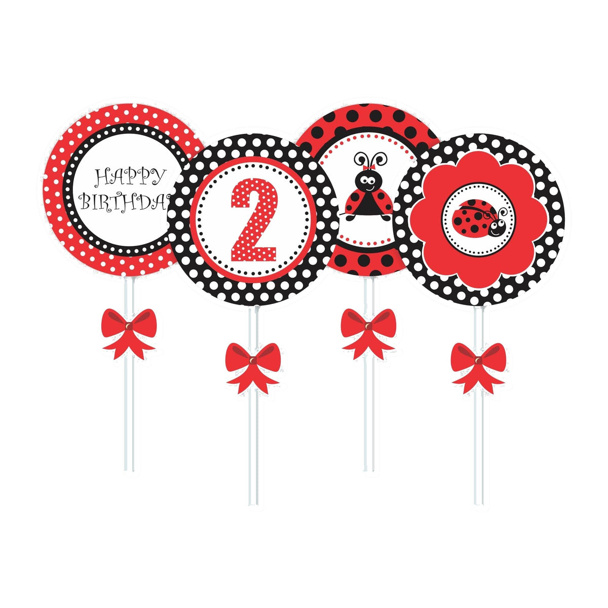 Lady Bug Cupcake / Food Toppers — image 2