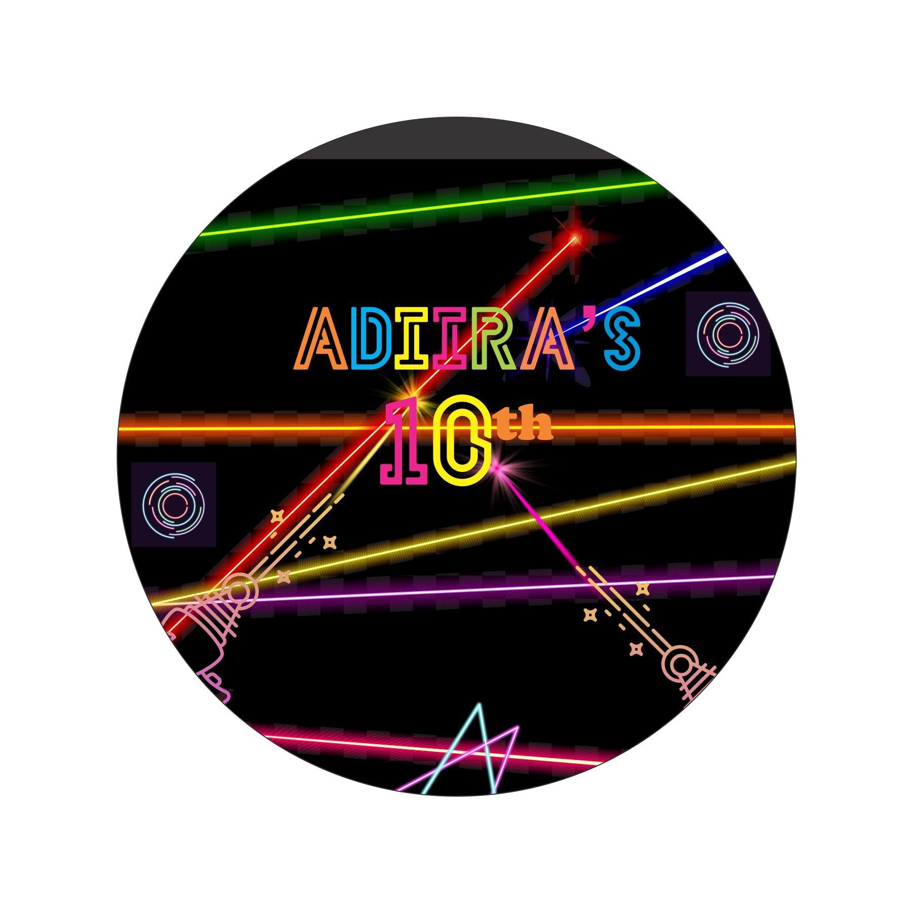 Laser Tag theme Round Backdrop - 6 x 6 feet THEME PARTIES Pretty UR Party