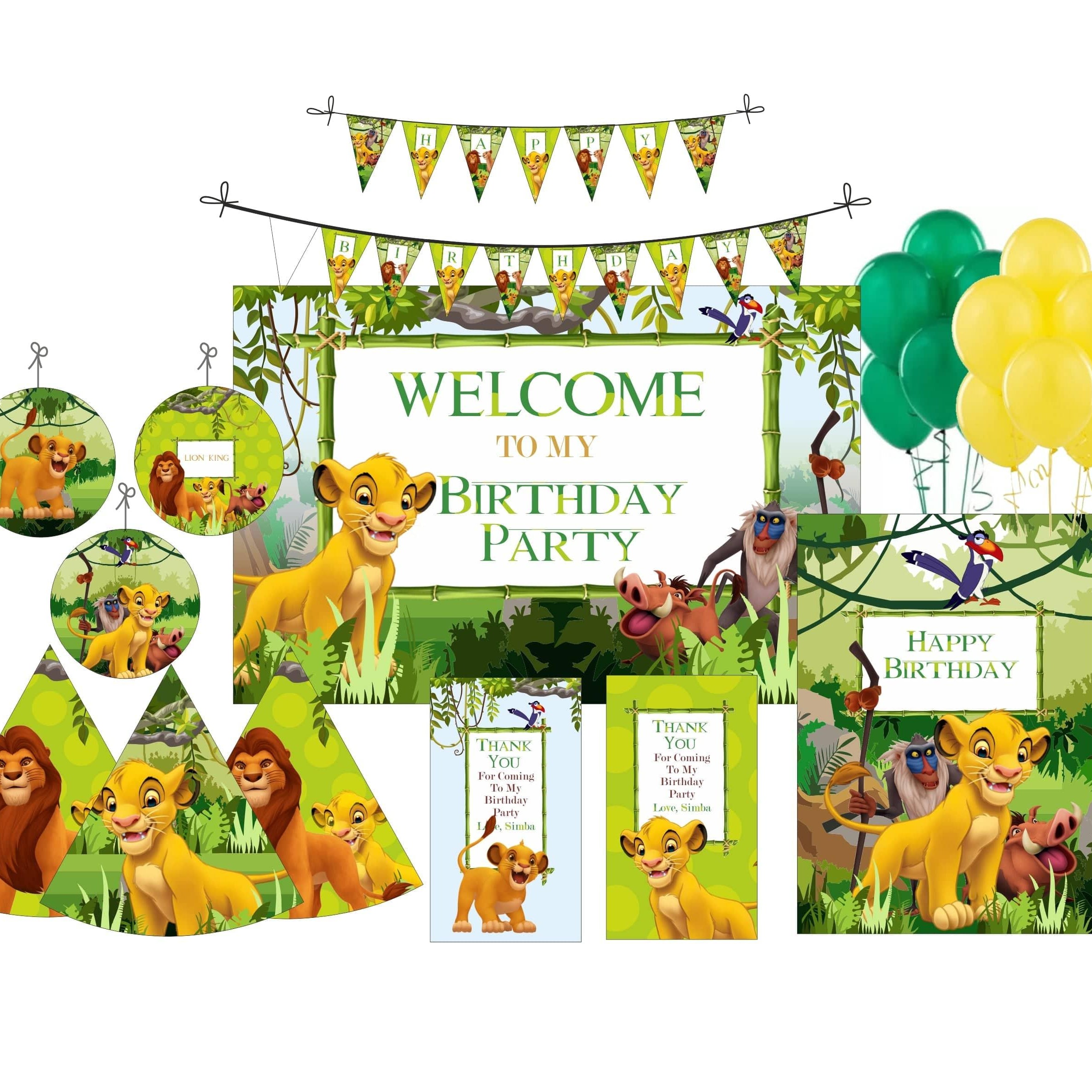 The Lion King Party Decorations Kit- 80 Pieces Combo Pack BIRTHDAYS Pretty UR Party