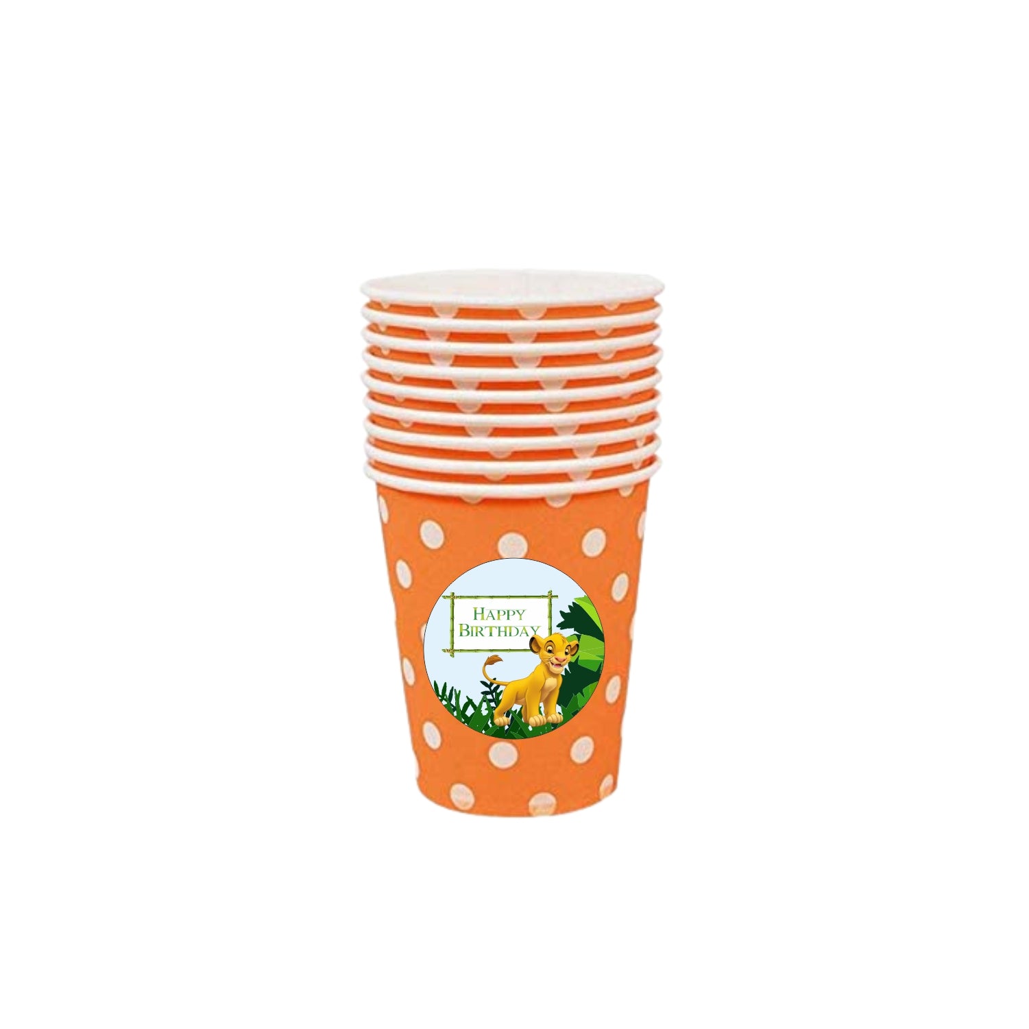 Lion King theme Paper Cups TABLEWARE Pretty UR Party