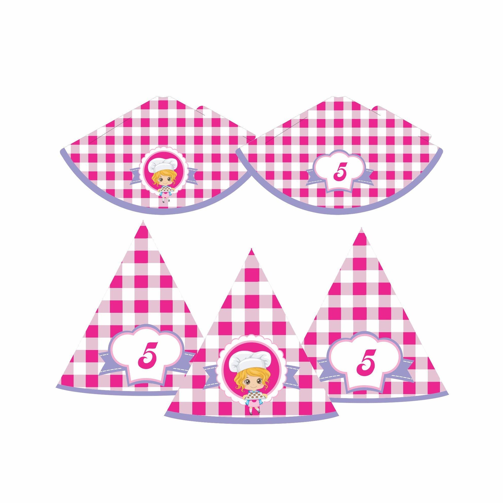 Little Baker Theme Hats - Pack of 10 THEME PARTIES Pretty UR Party