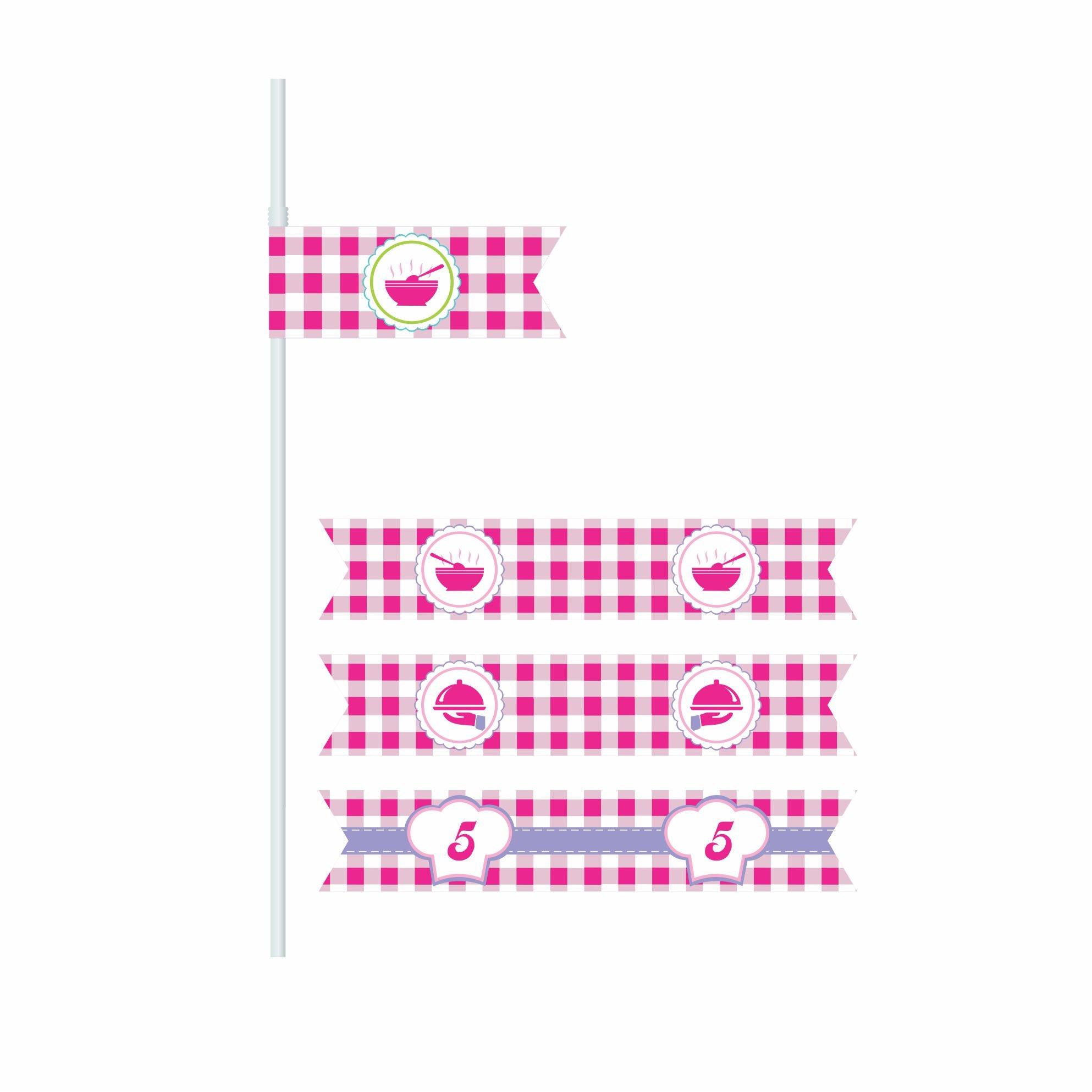 Little Baker Theme Drink Straws THEME PARTIES Pretty UR Party