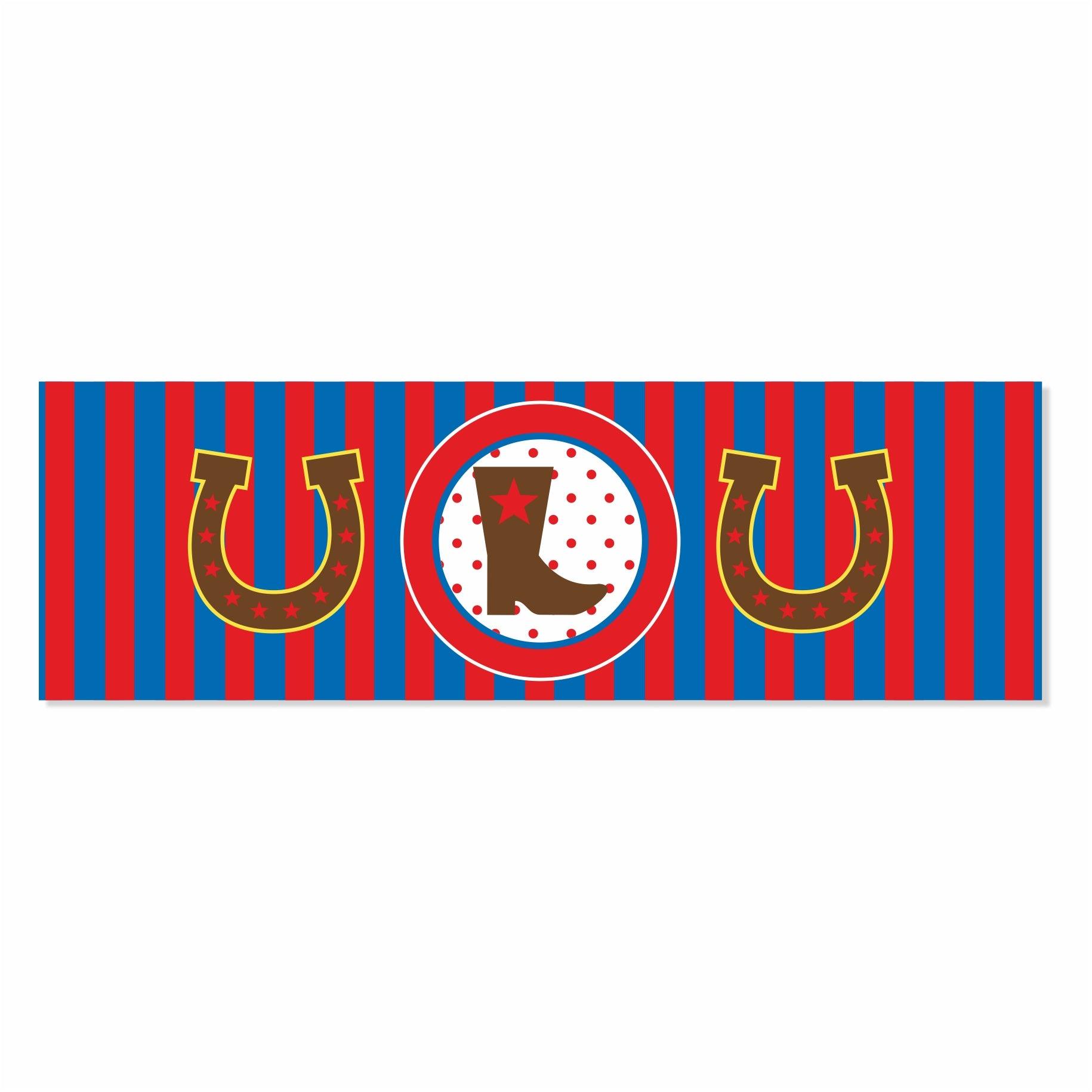 Little Cowboy Theme Wrist Bands - Pack of 10 THEME PARTIES Pretty UR Party