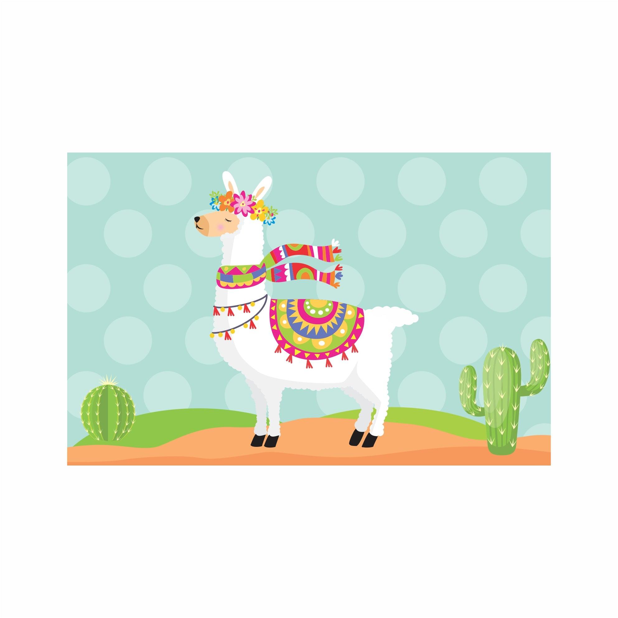 Llama Theme Table Mats THEME PARTIES Pretty UR Party