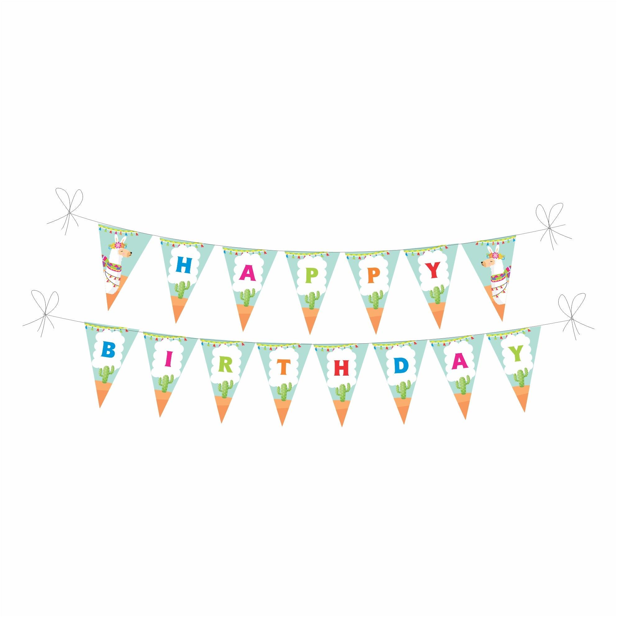Llama Theme Bunting BIRTHDAYS Pretty UR Party