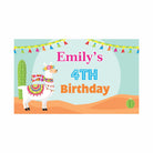 Llama Theme Backdrop PERSONALISED Pretty UR Party