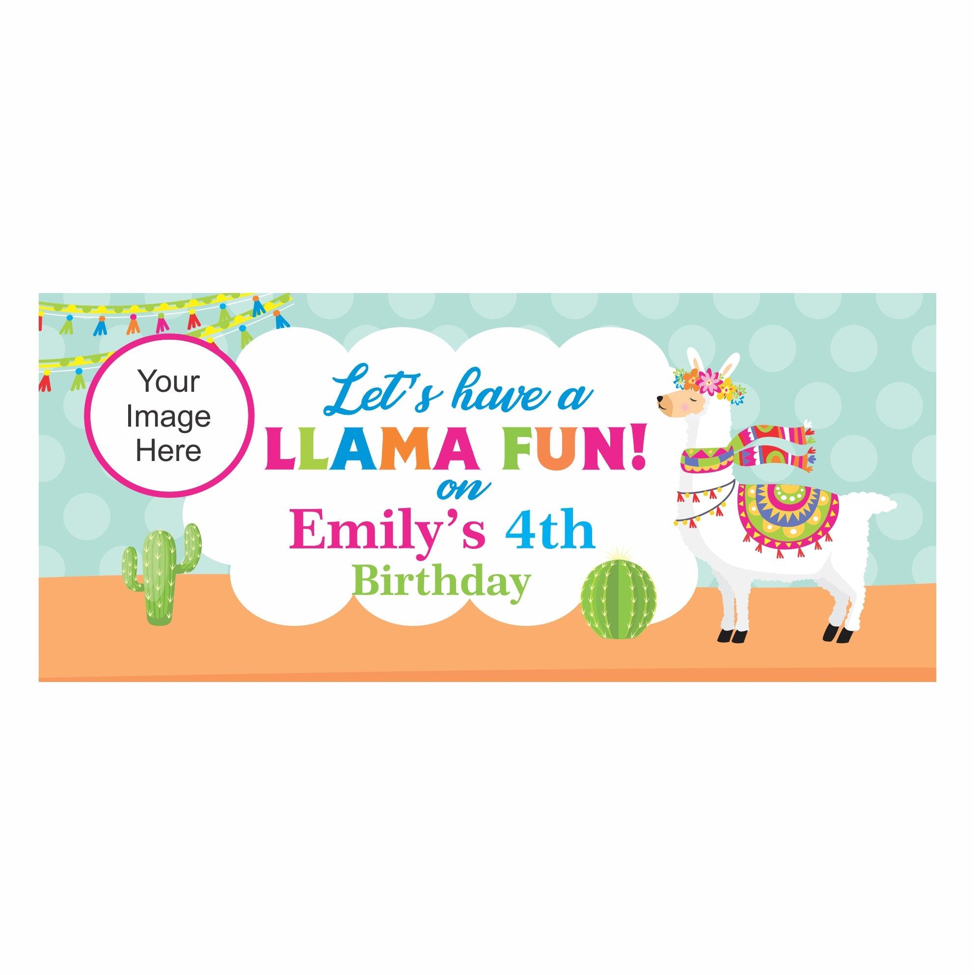 Personalized Llama Theme Banner 30in ALL PARTY SUPPLIES Pretty UR Party