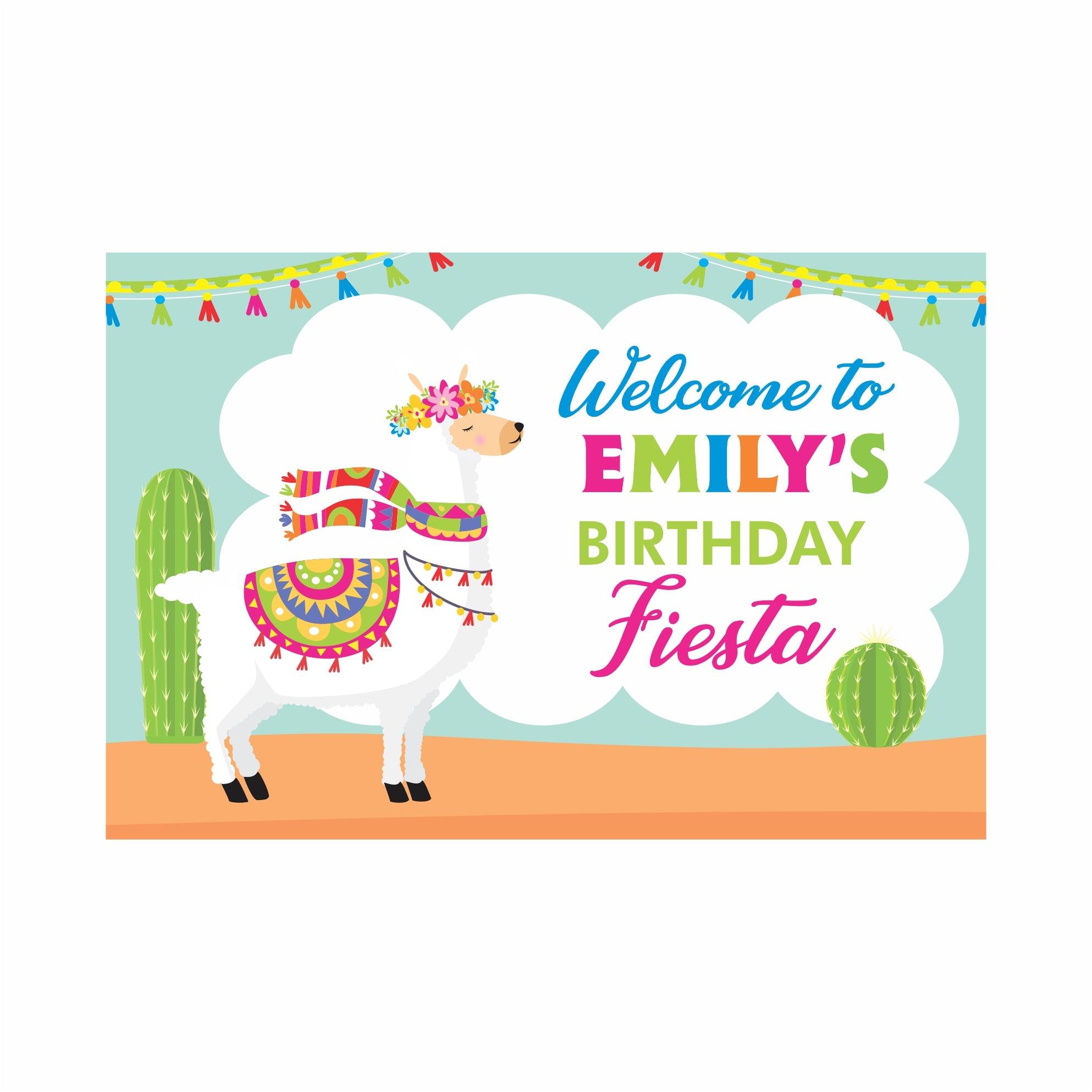 Llama Theme Entrance Banner / Door Sign THEME PARTIES Pretty UR Party