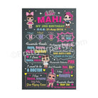 LOL Surprise Theme Chalkboard Poster PERSONALISED Pretty UR Party