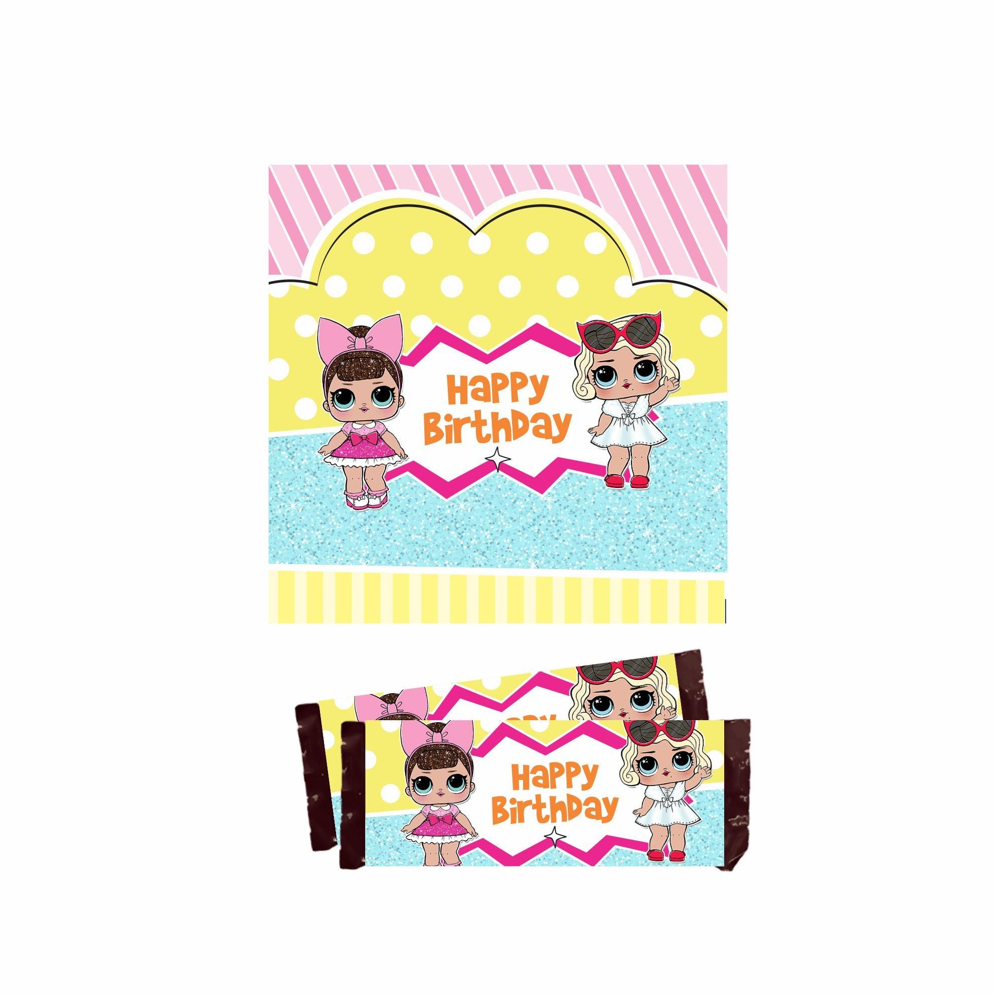 LOL Surprise Theme Chocolate Wrappers THEME PARTIES Pretty UR Party