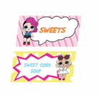 LOL Surprise Theme Food Labels / Buffet Table Cards THEME PARTIES Pretty UR Party