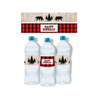 Lumberjack Theme Water Bottle Labels THEME PARTIES Pretty UR Party