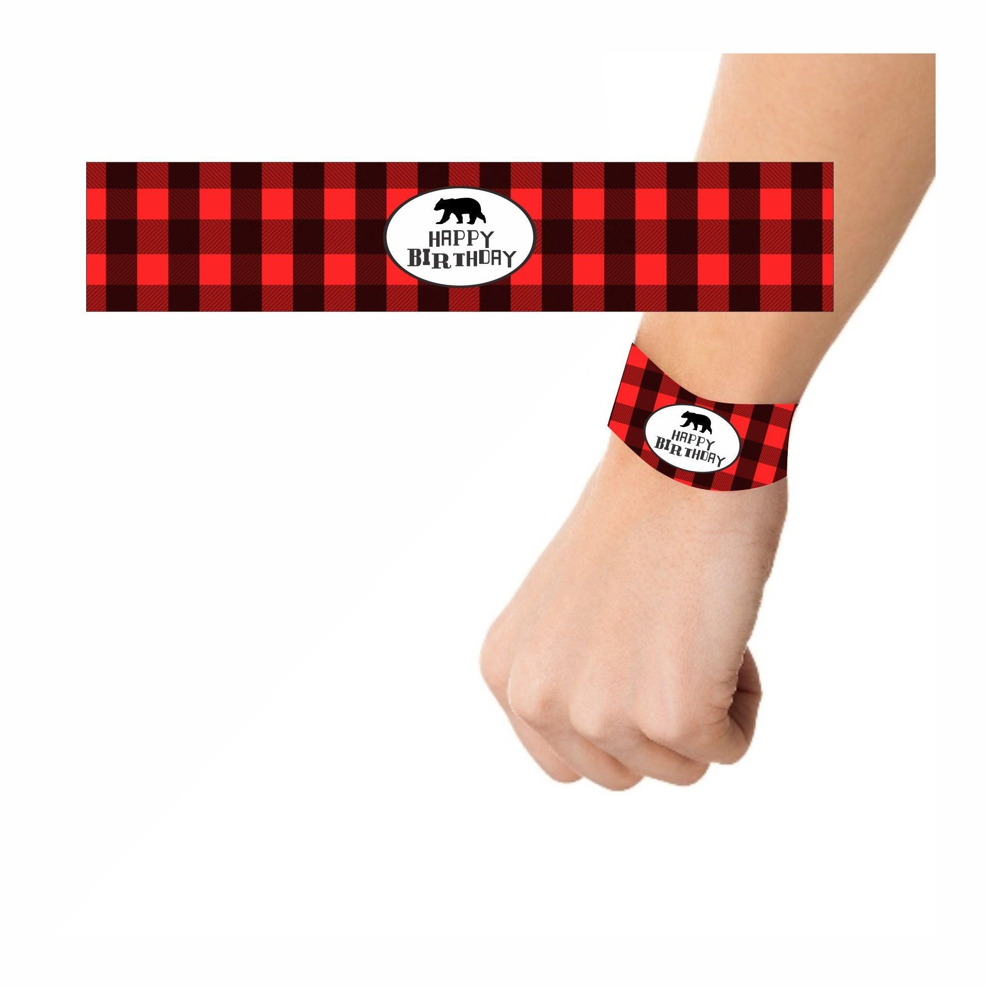 Lumberjack Theme Wrist Bands - Pack of 10 THEME PARTIES Pretty UR Party