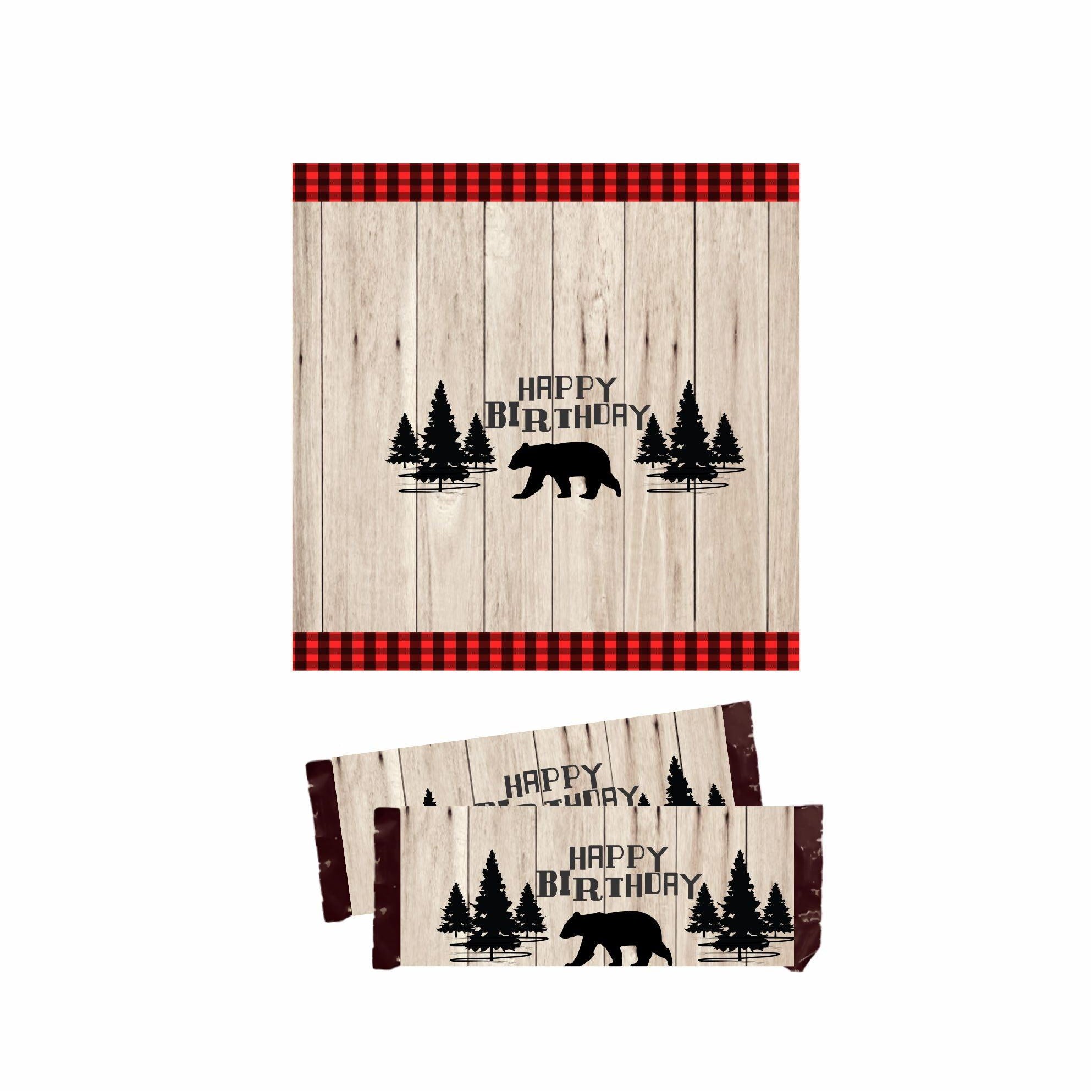 Lumberjack Theme Chocolate Wrappers THEME PARTIES Pretty UR Party