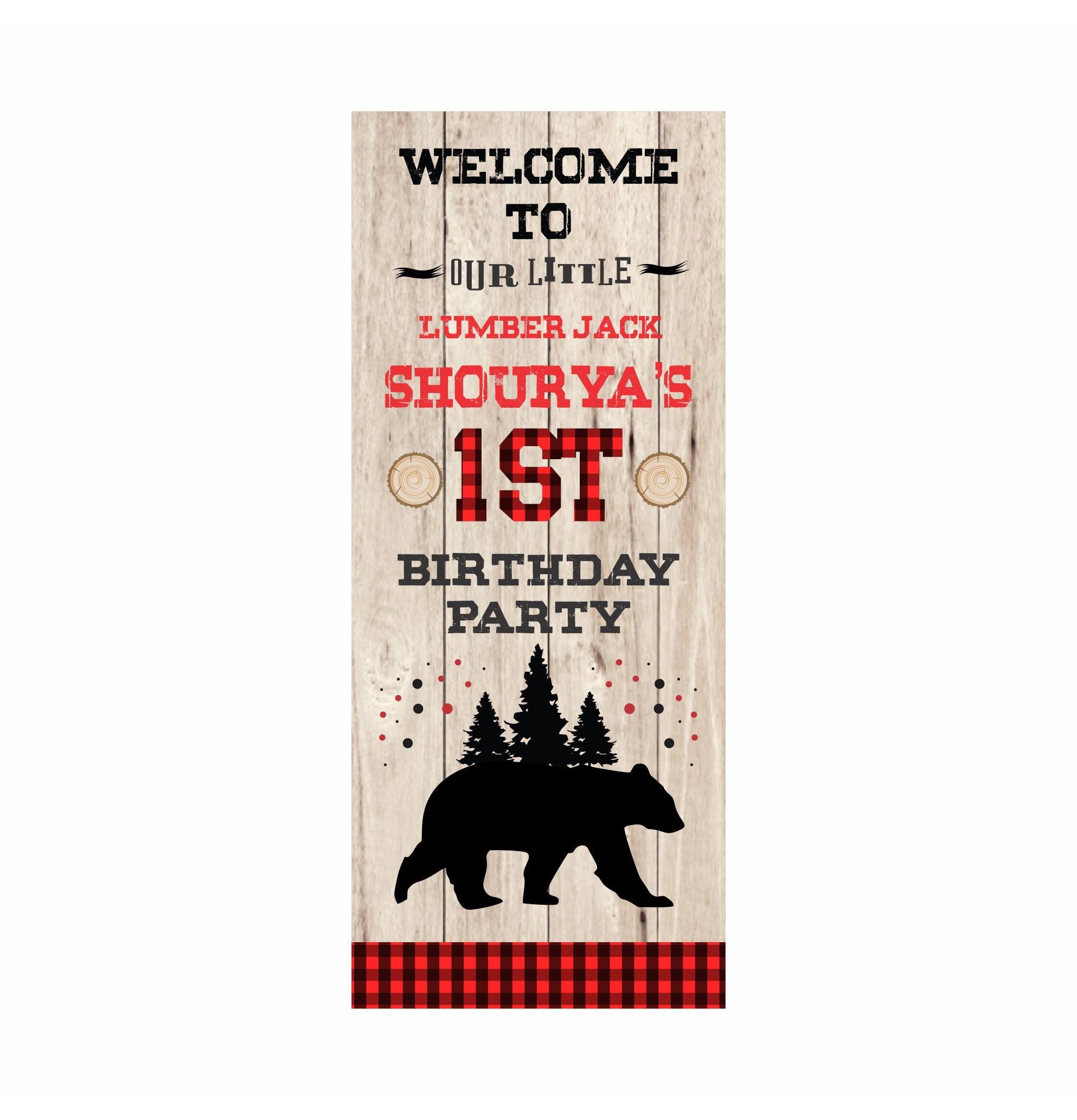Lumberjack Theme Door Banner THEME PARTIES Pretty UR Party