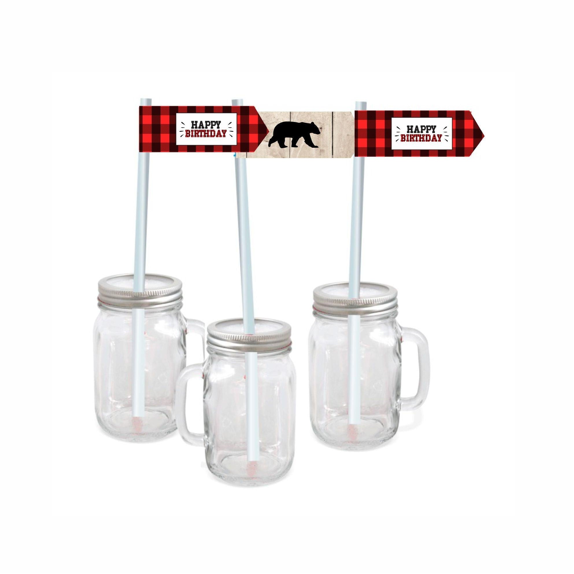 Lumberjack Theme Drink Straws THEME PARTIES Pretty UR Party